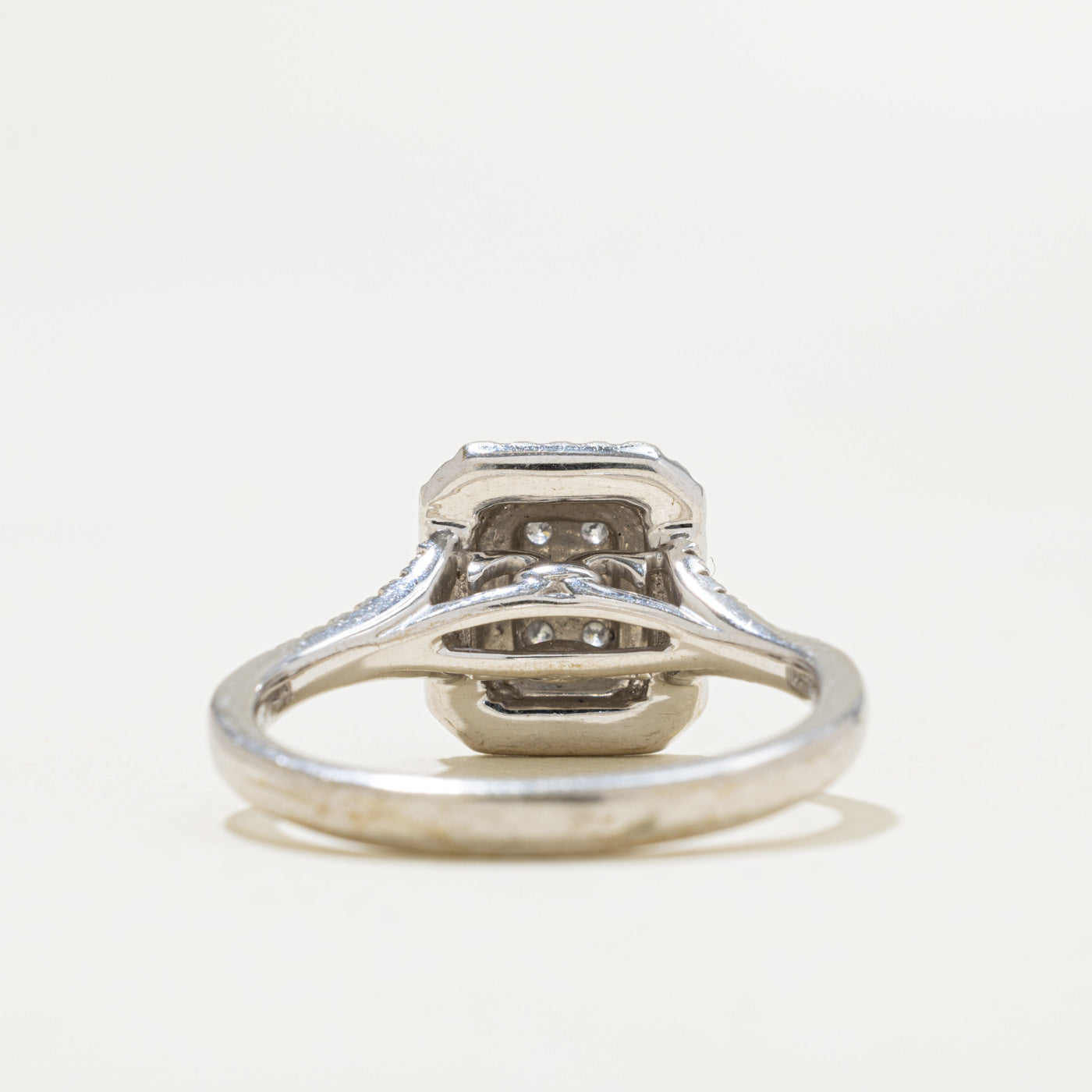 10k Pave Set Diamond Cluster Halo Ring | 0.50ctw | SZ 7.5