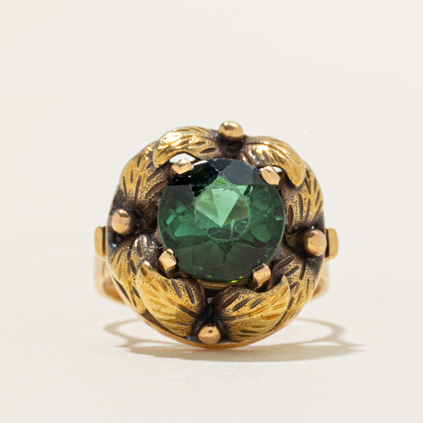 18k Tourmaline Textured Cocktail Ring | 3.25ct | SZ 5.5