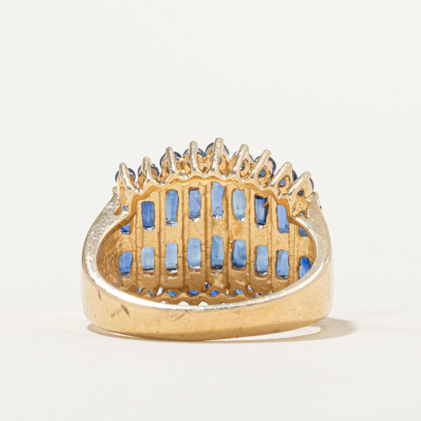 Multi Row Multi Cut Sapphire Ring | 1.80ctw | SZ 7.75