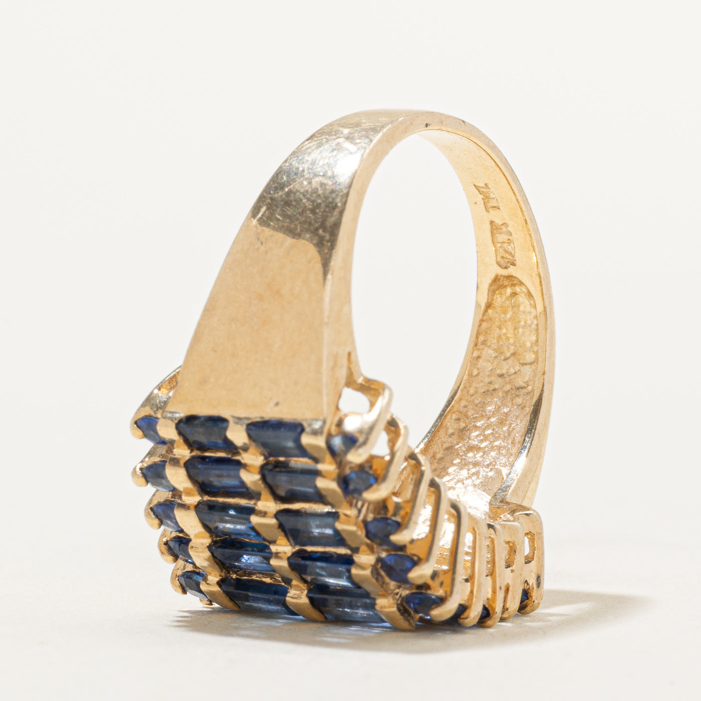 Multi Row Multi Cut Sapphire Ring | 1.80ctw | SZ 7.75