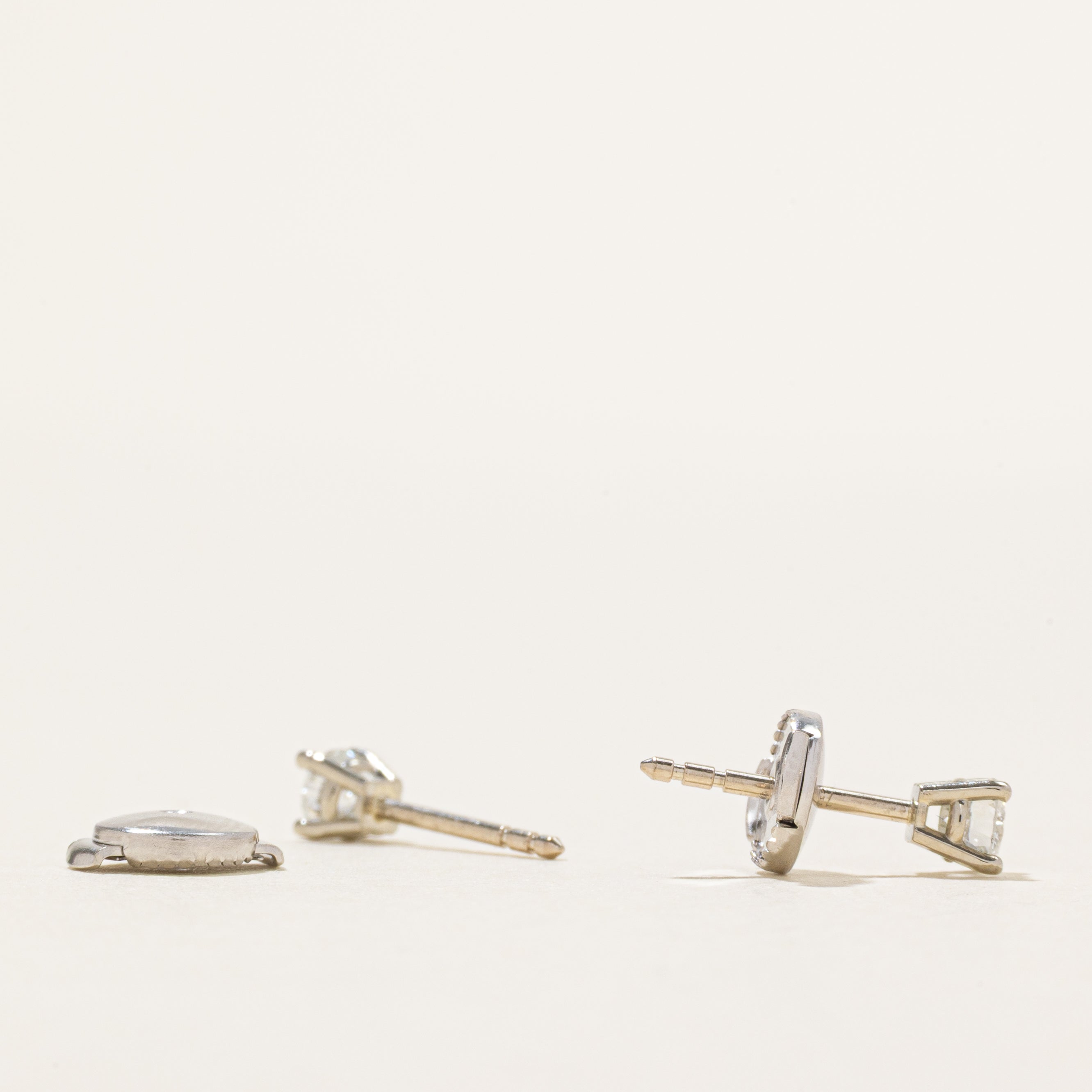 '100 Ways' 18k White Gold Diamond Studs | 0.30ctw