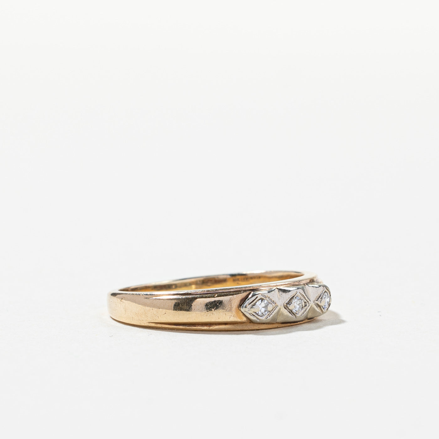 Three Stone Diamond Ring | 0.03ctw | SZ 6.5 |