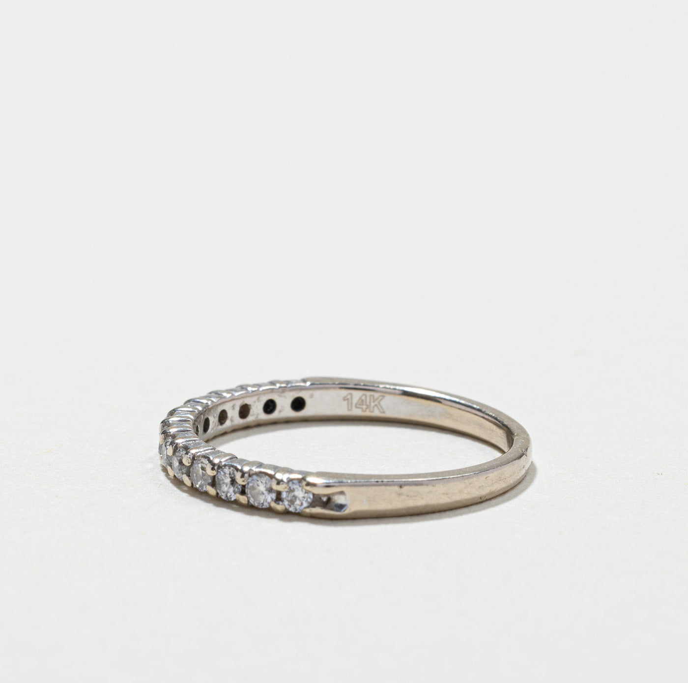 Pave Set Semi Eternity Diamond Band | 0.25ctw | SZ 4.5 |