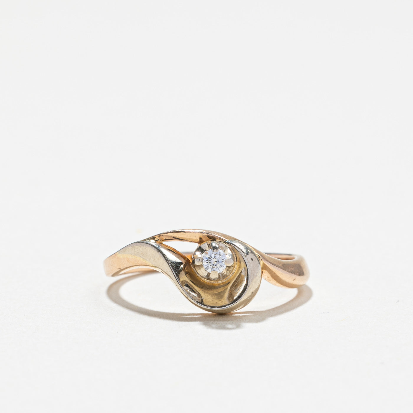 Bypass Solitaire Diamond Ring | 0.04ct | SZ 5.75 |