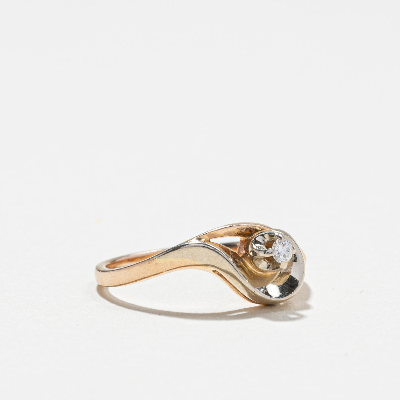 Bypass Solitaire Diamond Ring | 0.04ct | SZ 5.75 |