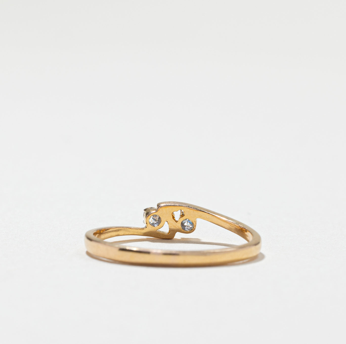 Bypass Two Stone Diamond Ring | 0.04ctw | SZ 6.5 |