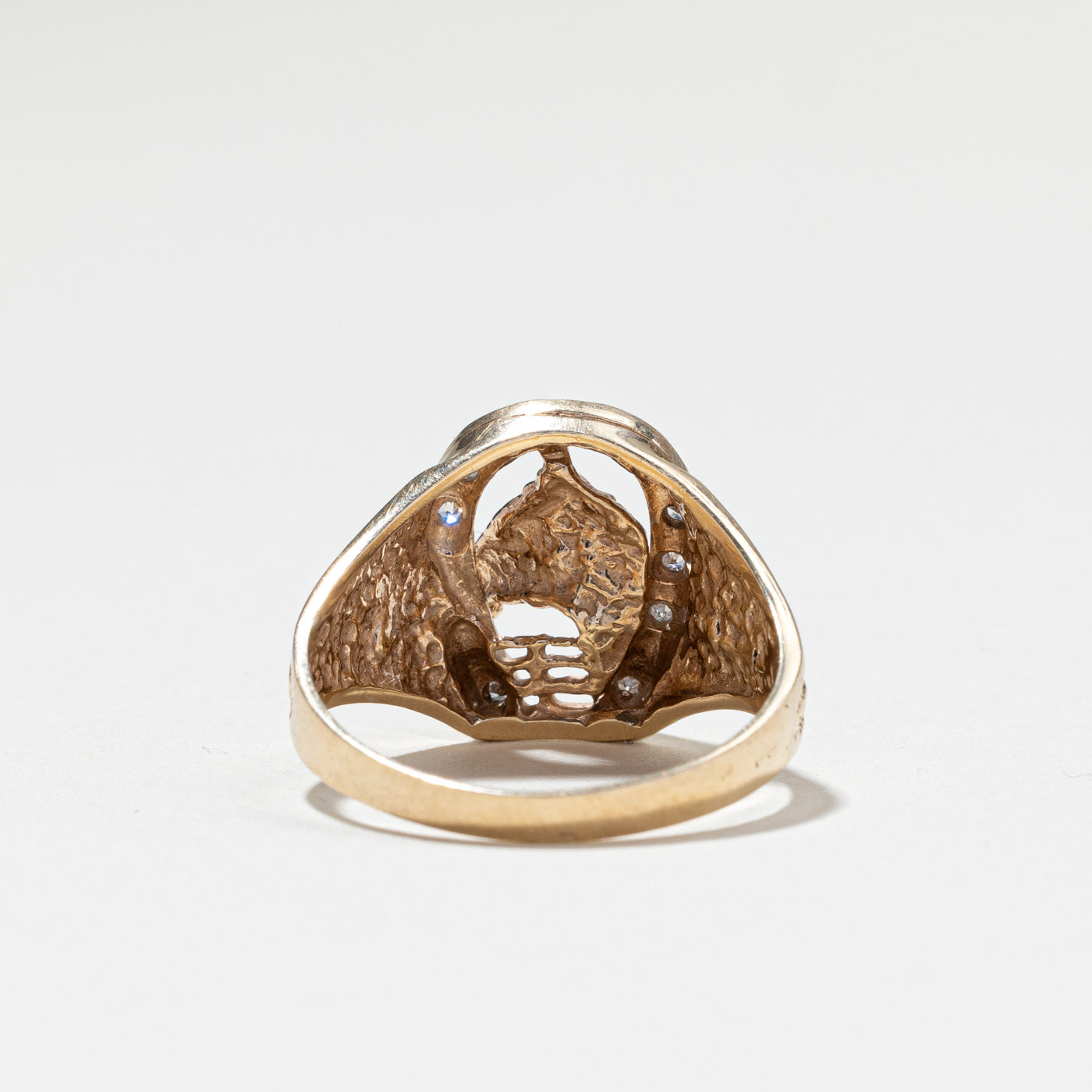 Diamond Horseshoe Ring | 0.06ctw | SZ 10.25 |
