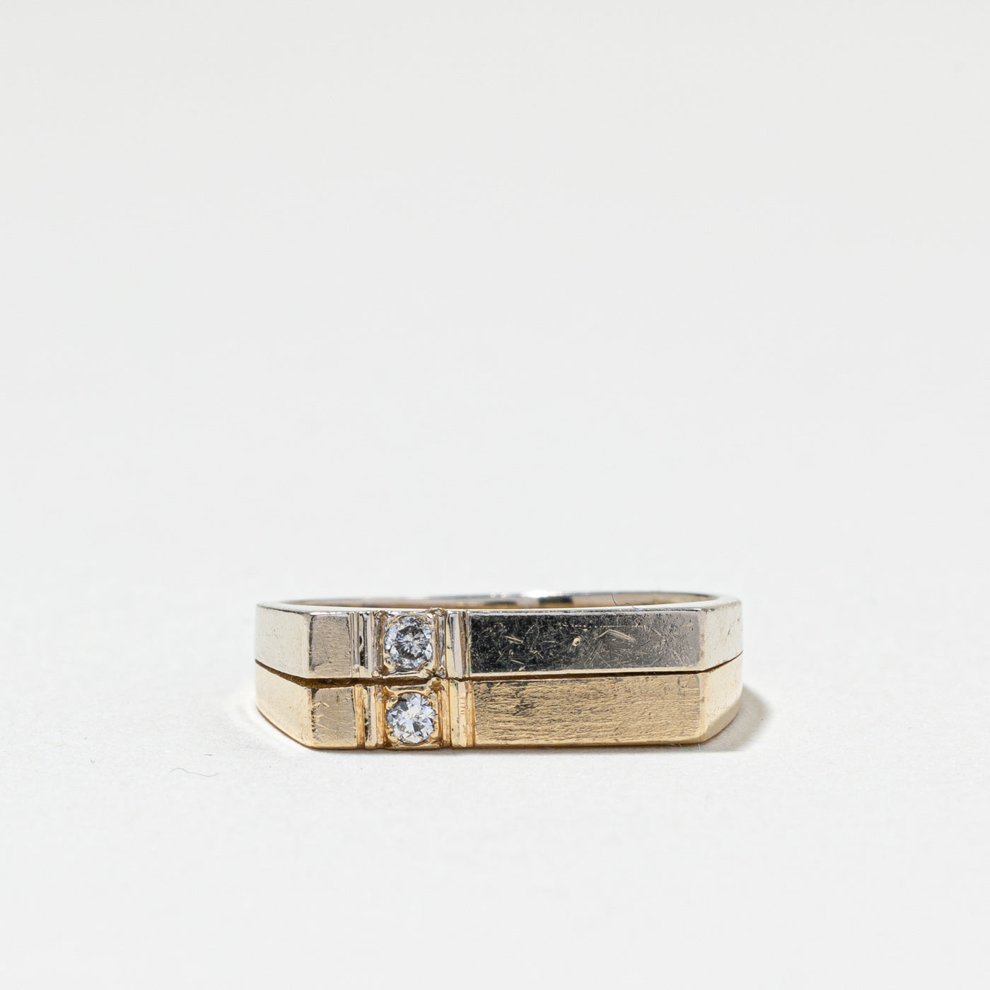 Two Tone Gold Diamond Ring | 0.04ctw | SZ 5.75 |