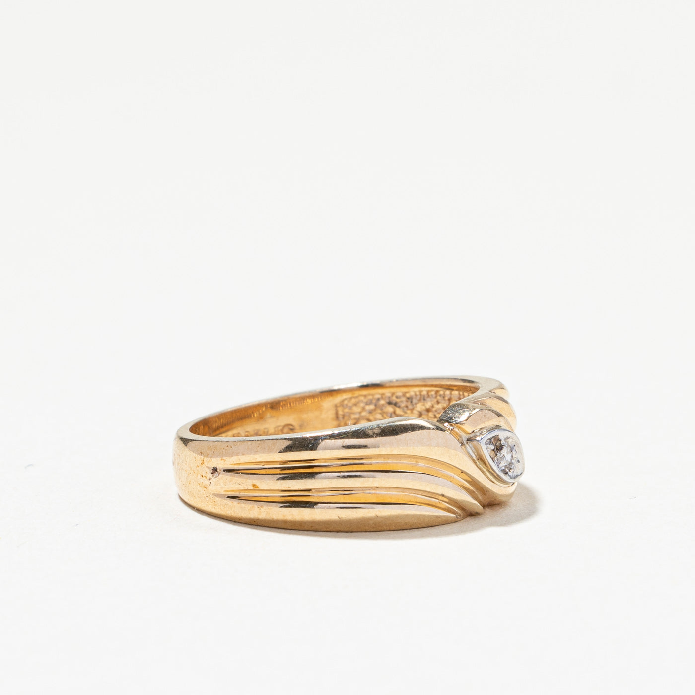 Textured Diamond Ring | 0.02ctw | SZ 6.25 |