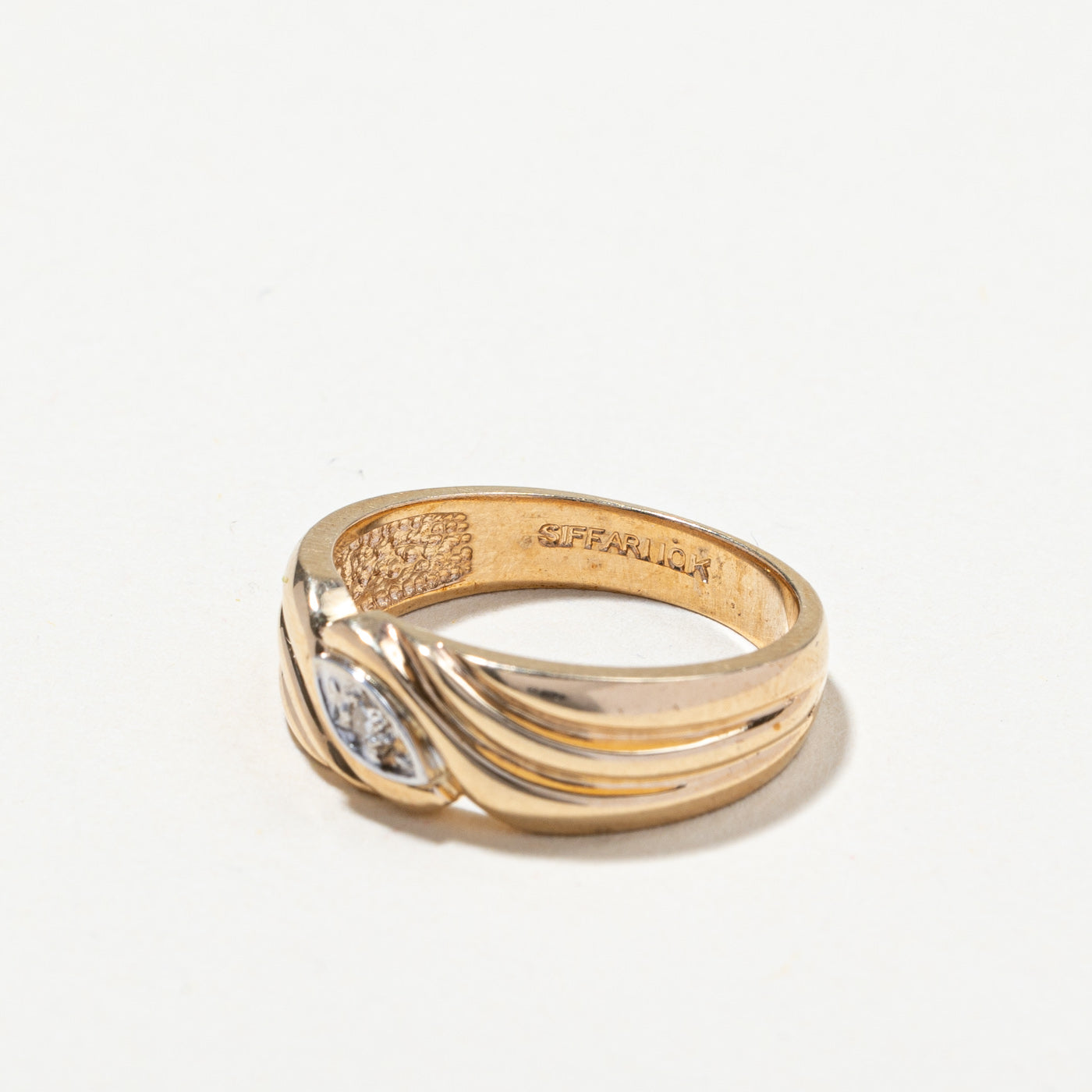 Textured Diamond Ring | 0.02ctw | SZ 6.25 |