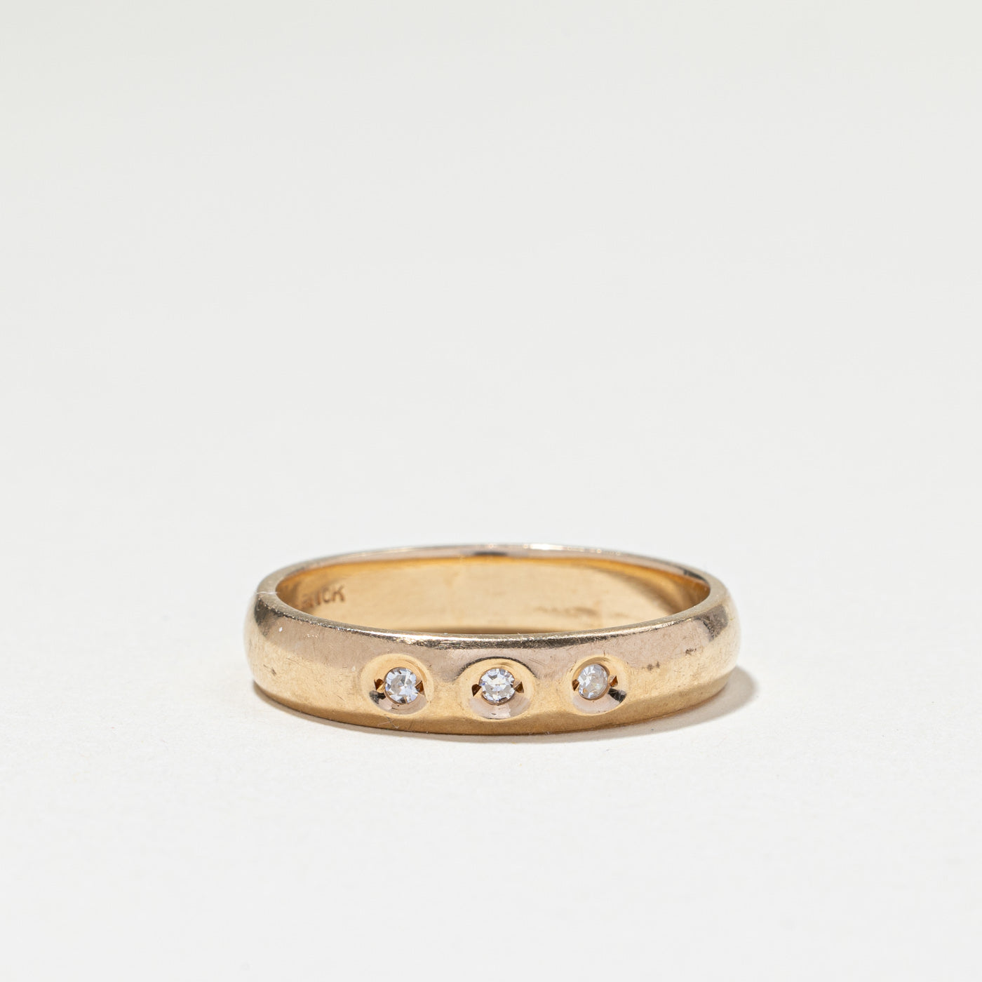 Three Stone Diamond Band | 0.06ctw | SZ 12 |