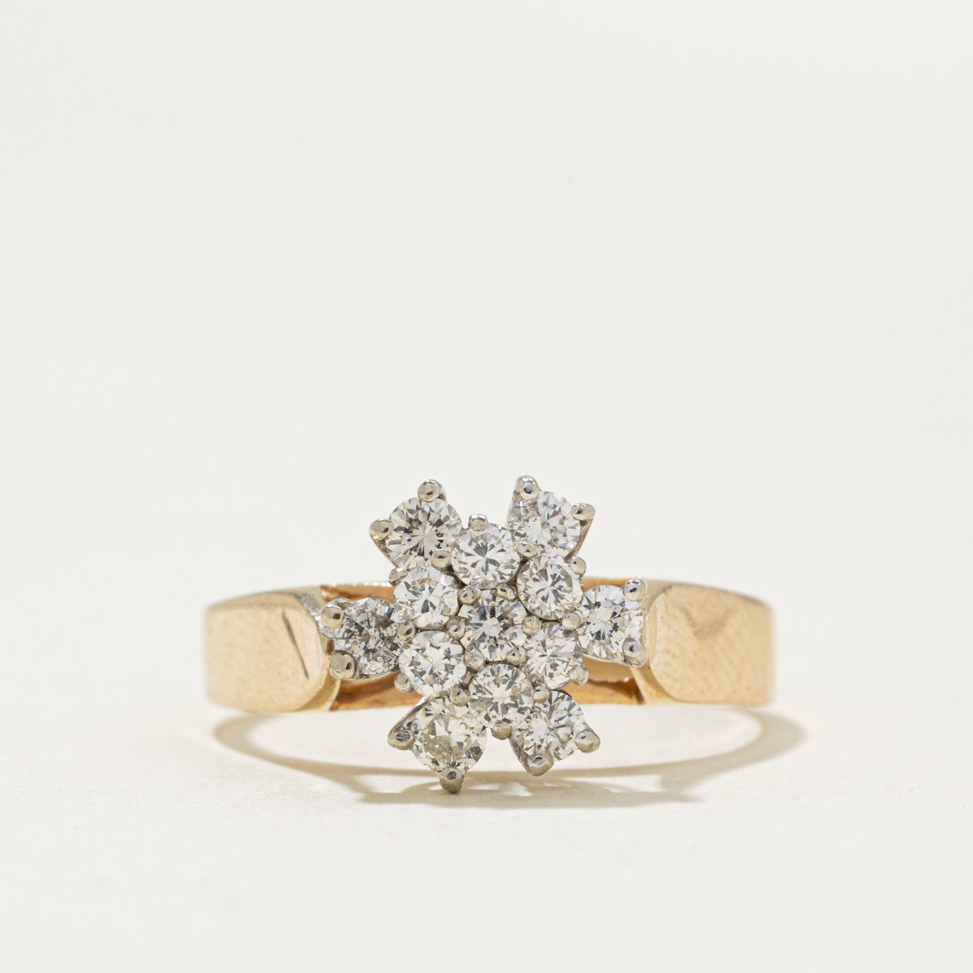 14k Diamond Floral Cluster Ring | 0.40ctw | SZ 6.25