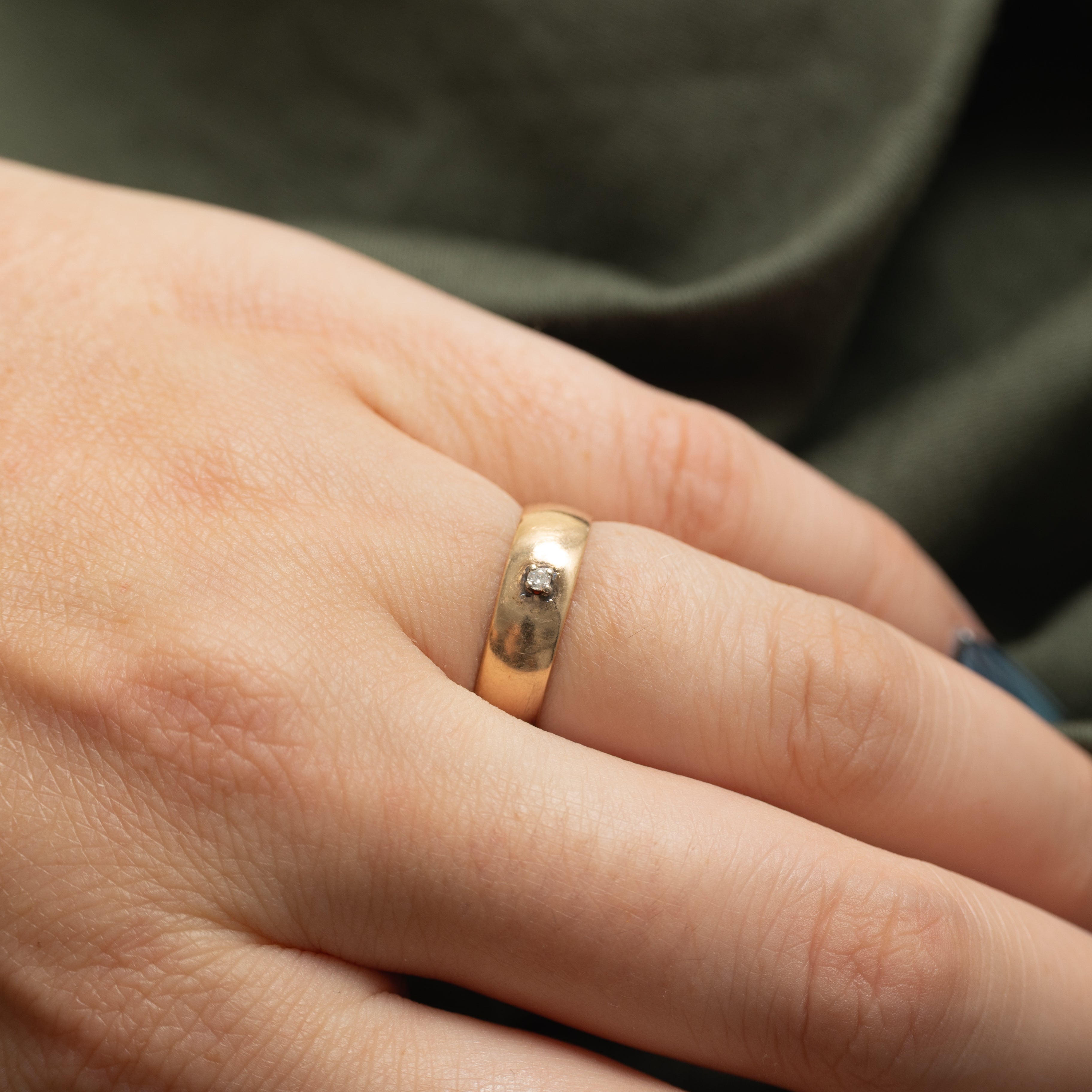 Single Stone Diamond Band | 5mm | SZ 4.75