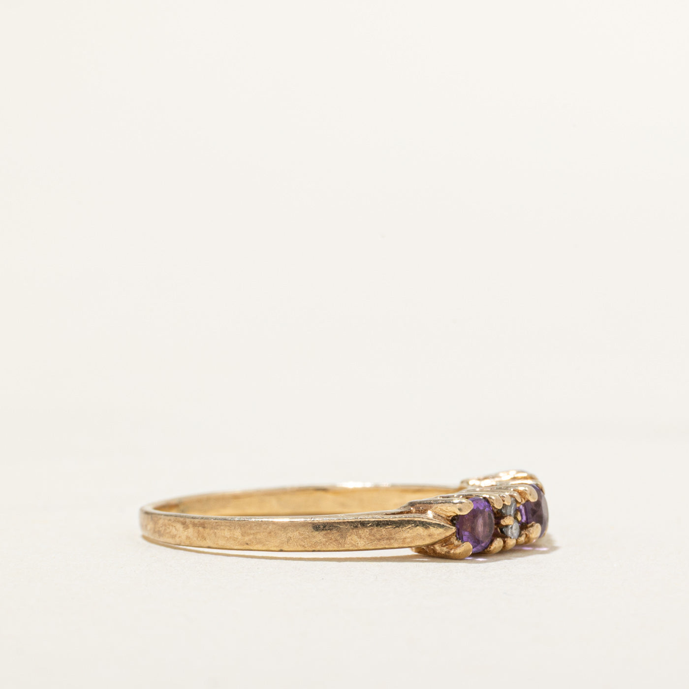 Amethyst & Diamond Band | 0.24ctw, 0.03ctw | SZ 7