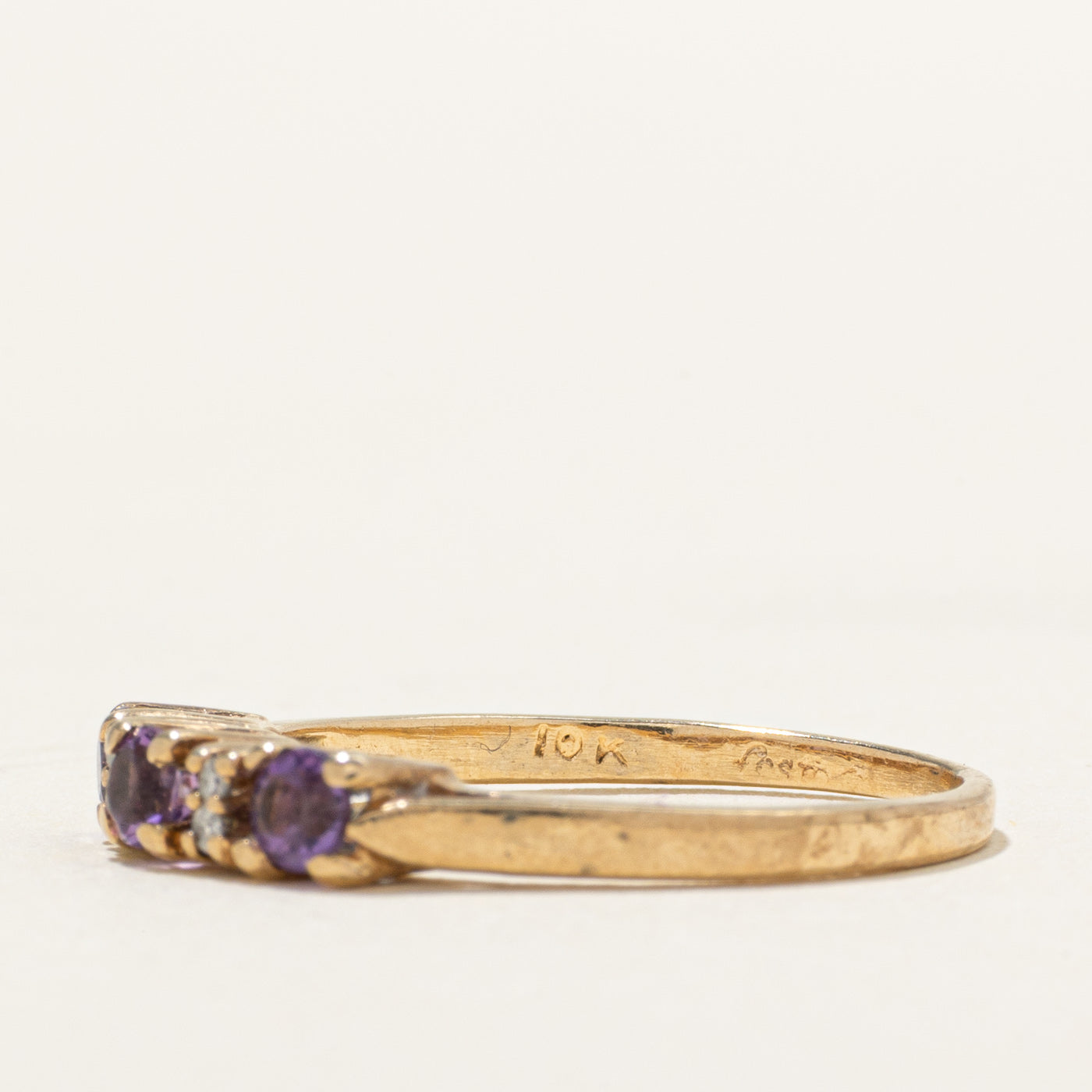 Amethyst & Diamond Band | 0.24ctw, 0.03ctw | SZ 7
