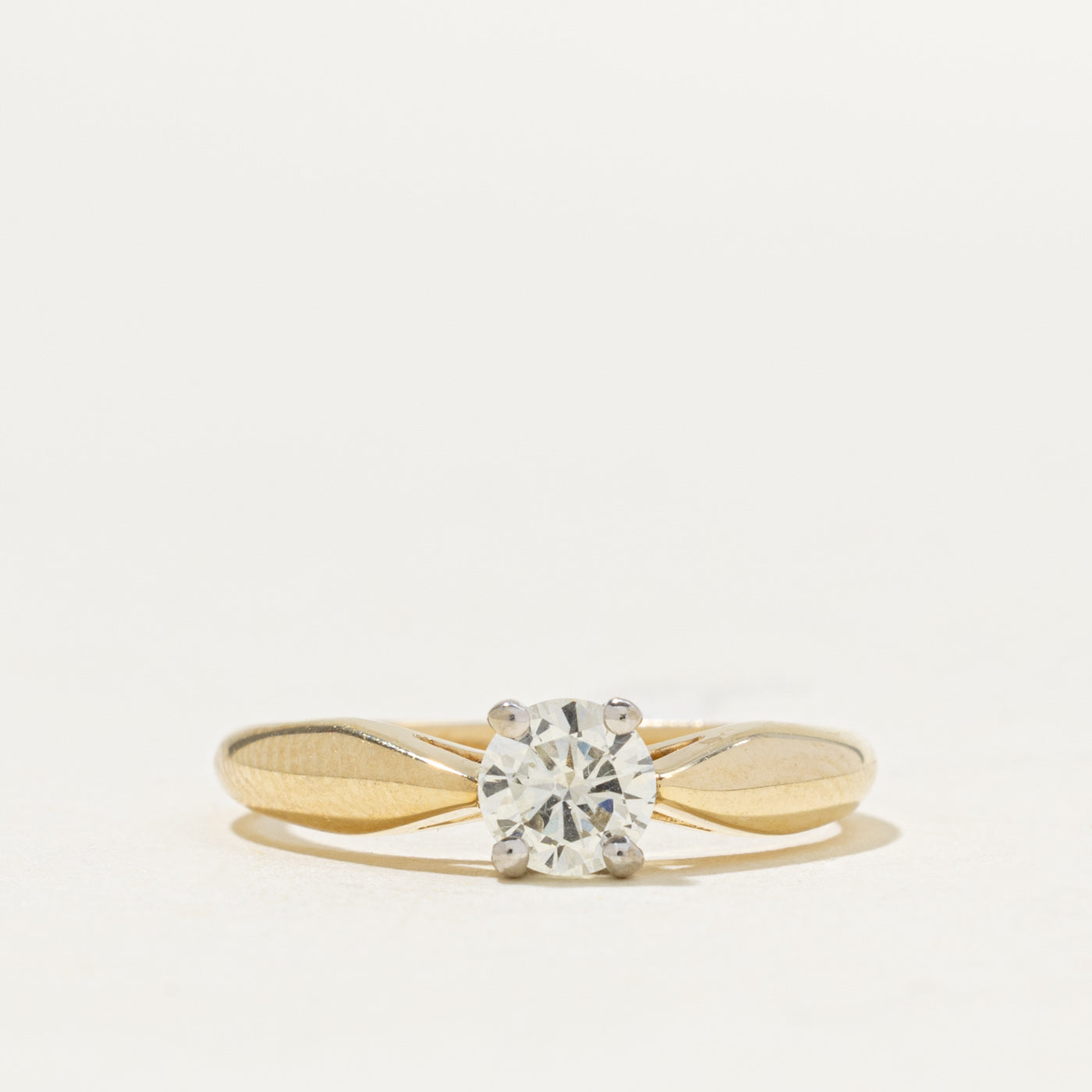 Solitaire Diamond Reverse Tapered Ring | 0.45ct VS2 J | SZ 6.25