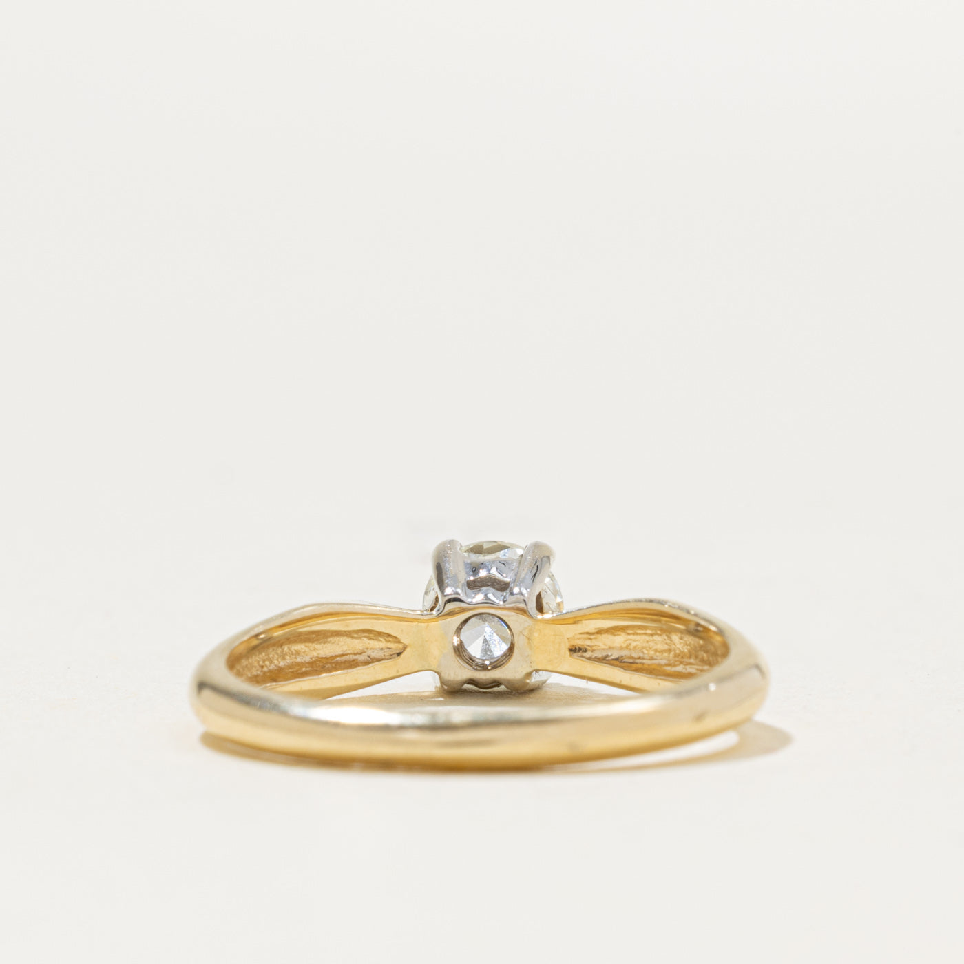 Solitaire Diamond Reverse Tapered Ring | 0.45ct VS2 J | SZ 6.25