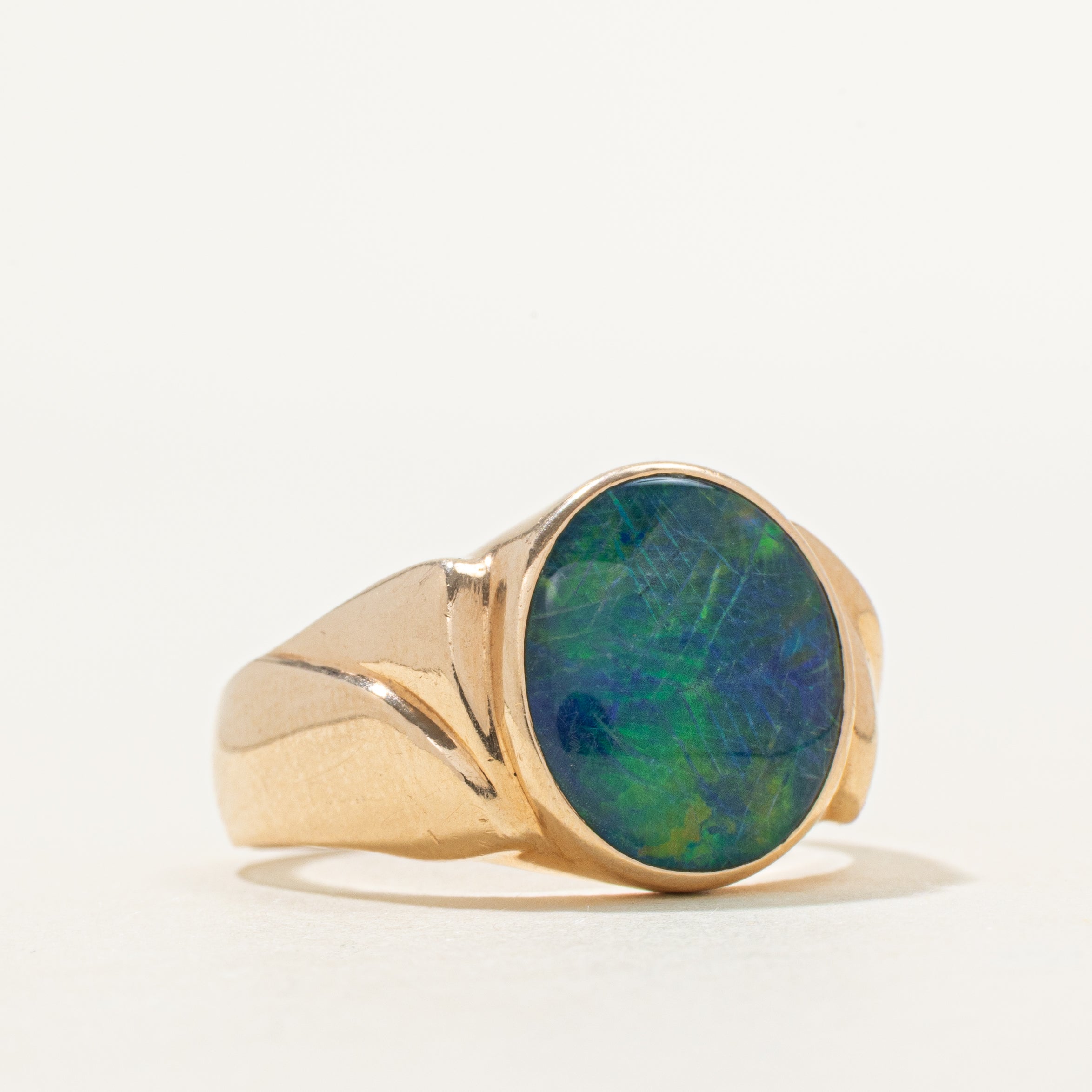 Bezel Set Opal Ring | 2.16ct | SZ 10.25