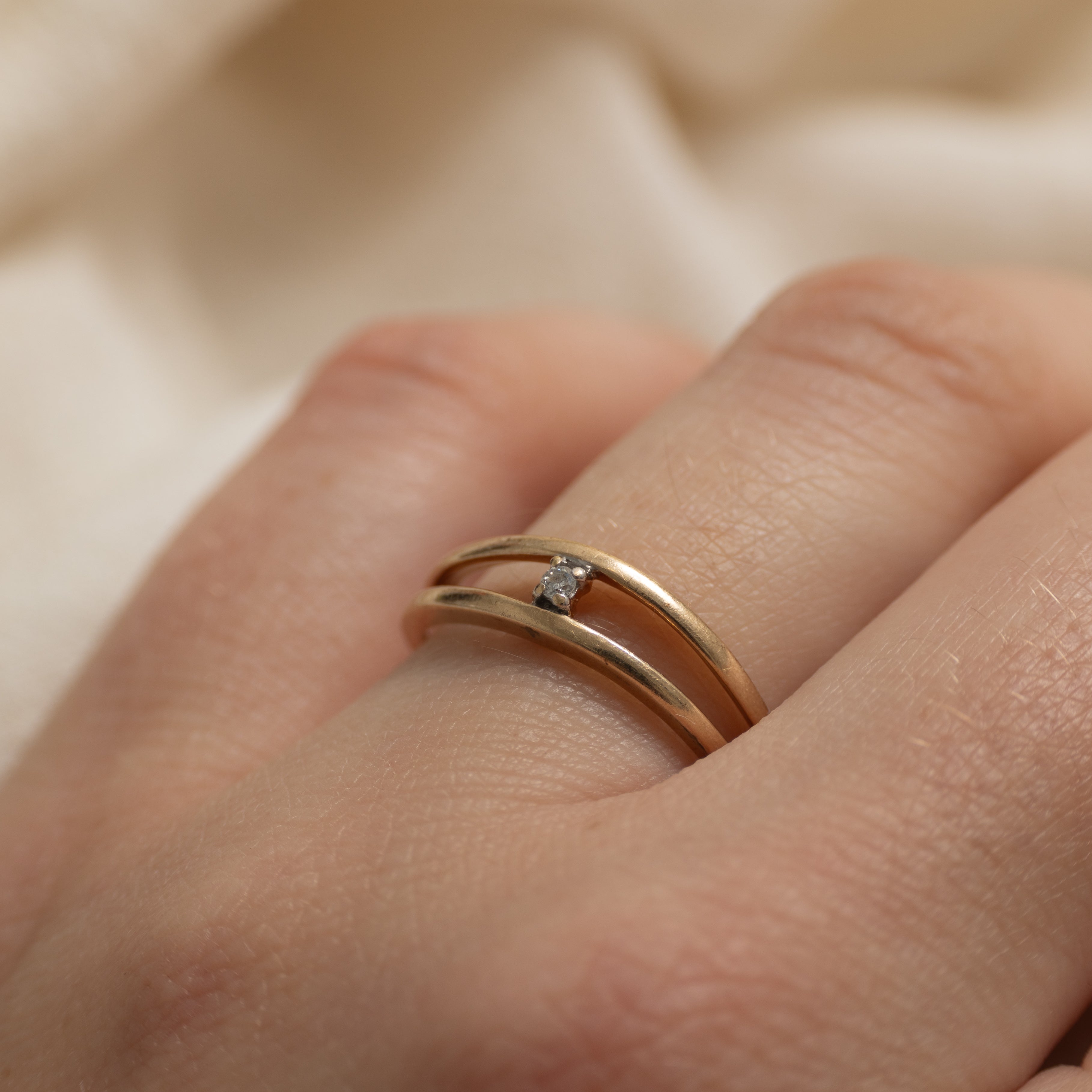 Bague ajourée Diamond Wave | Taille 7