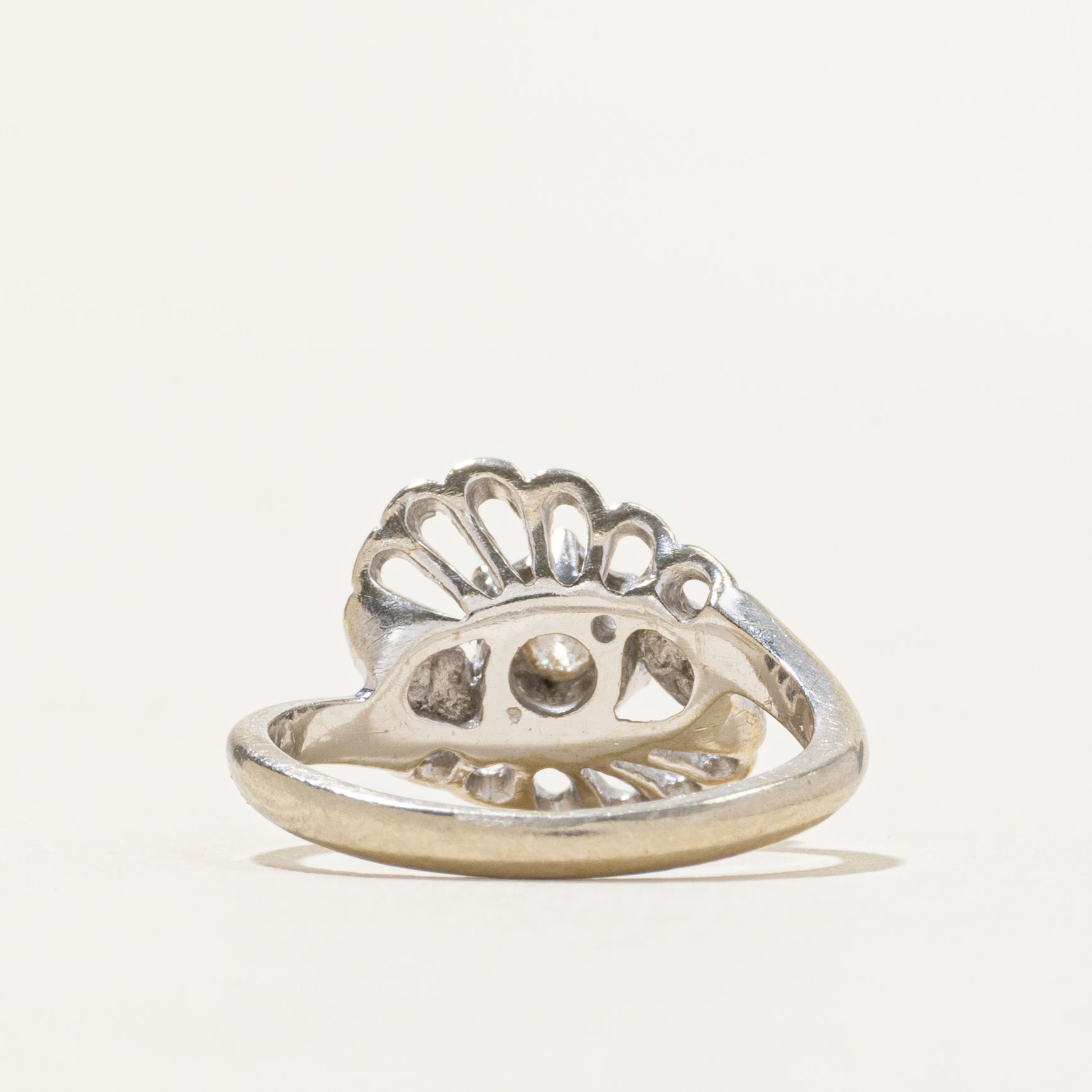 Floral Inspired Six Prong Cocktail Ring | 0.10ct | SZ 4.25 |