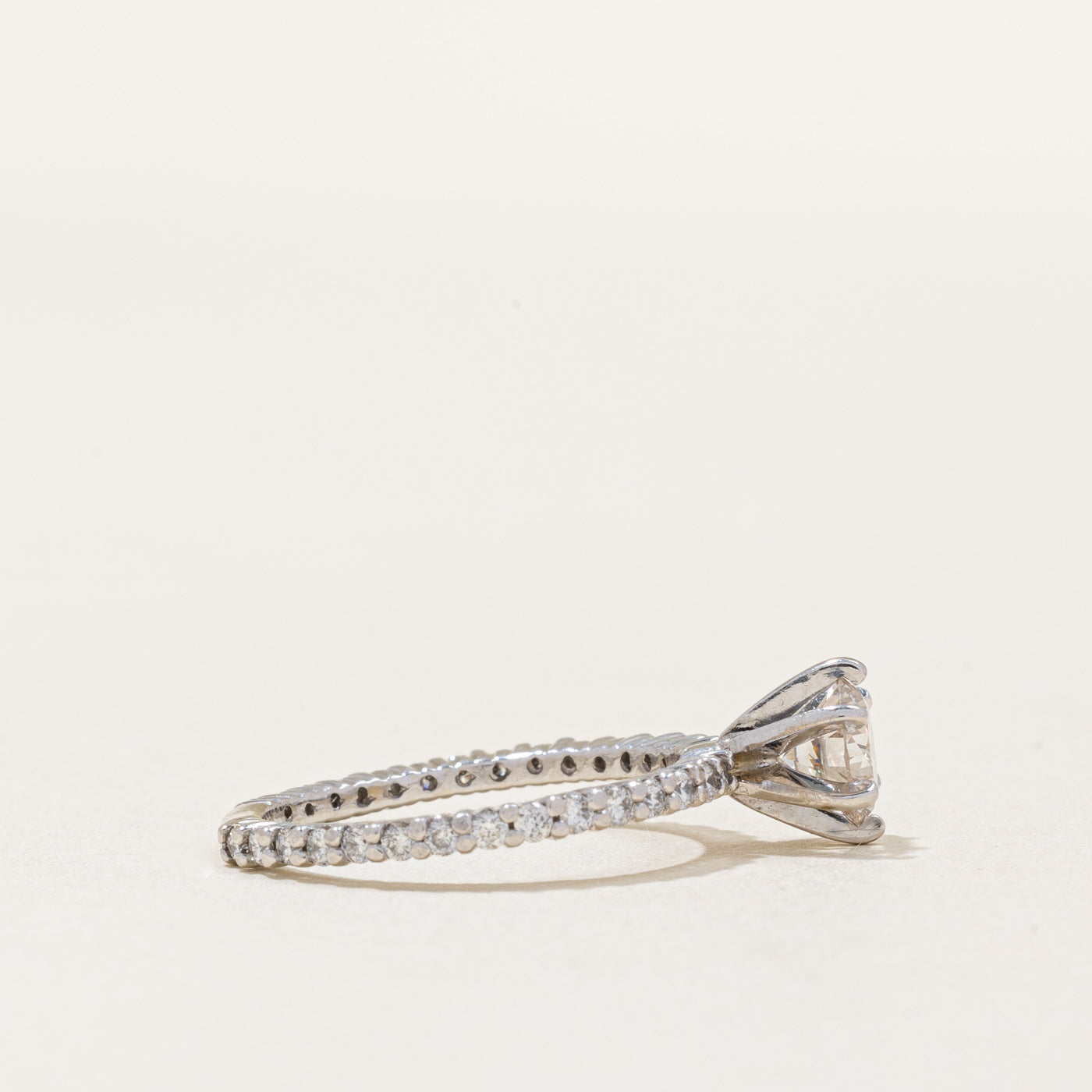 Six Prong Diamond Engagement Ring | 0.93ctw SI1 H | SZ 4.5 |