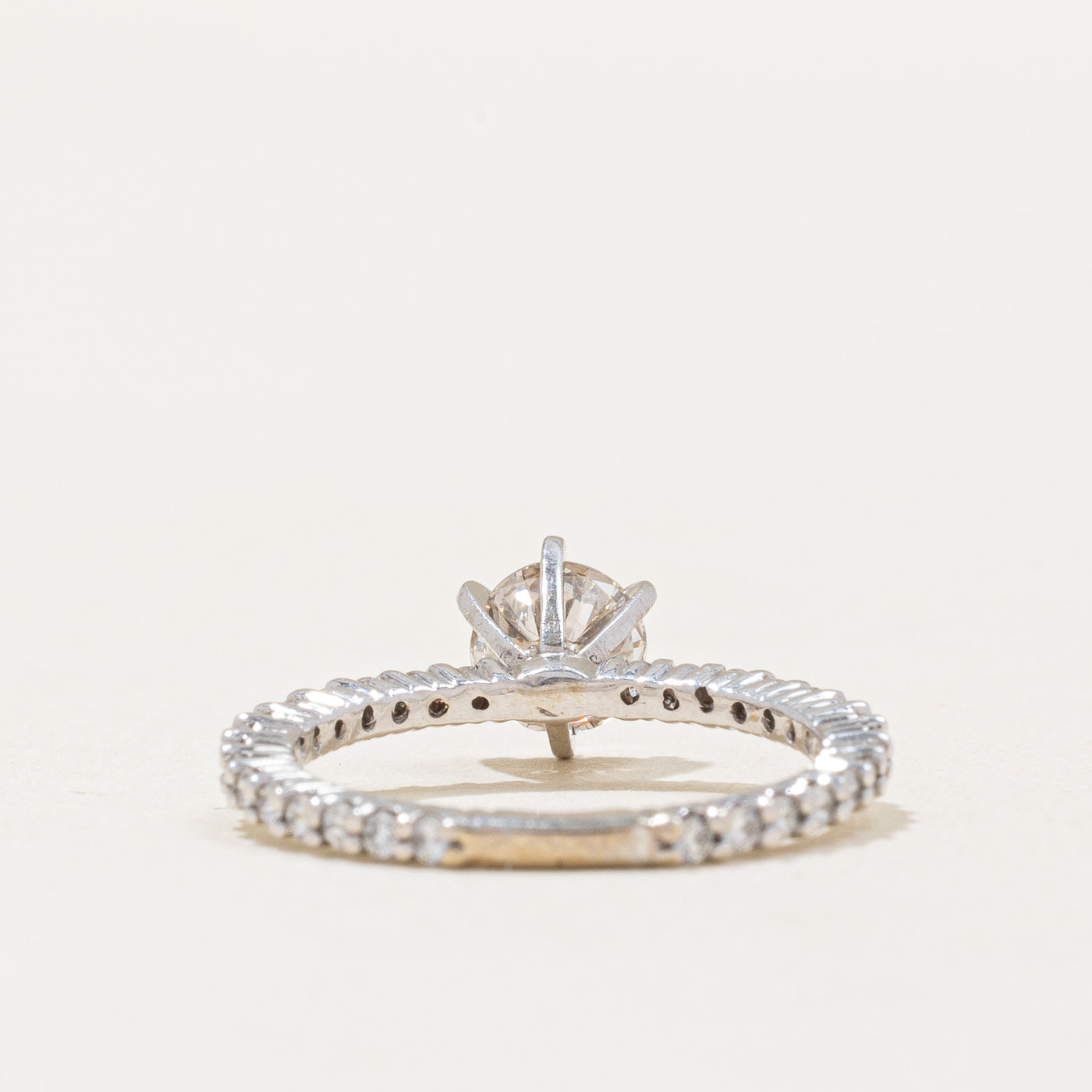 Six Prong Diamond Engagement Ring | 0.93ctw SI1 H | SZ 4.5 |