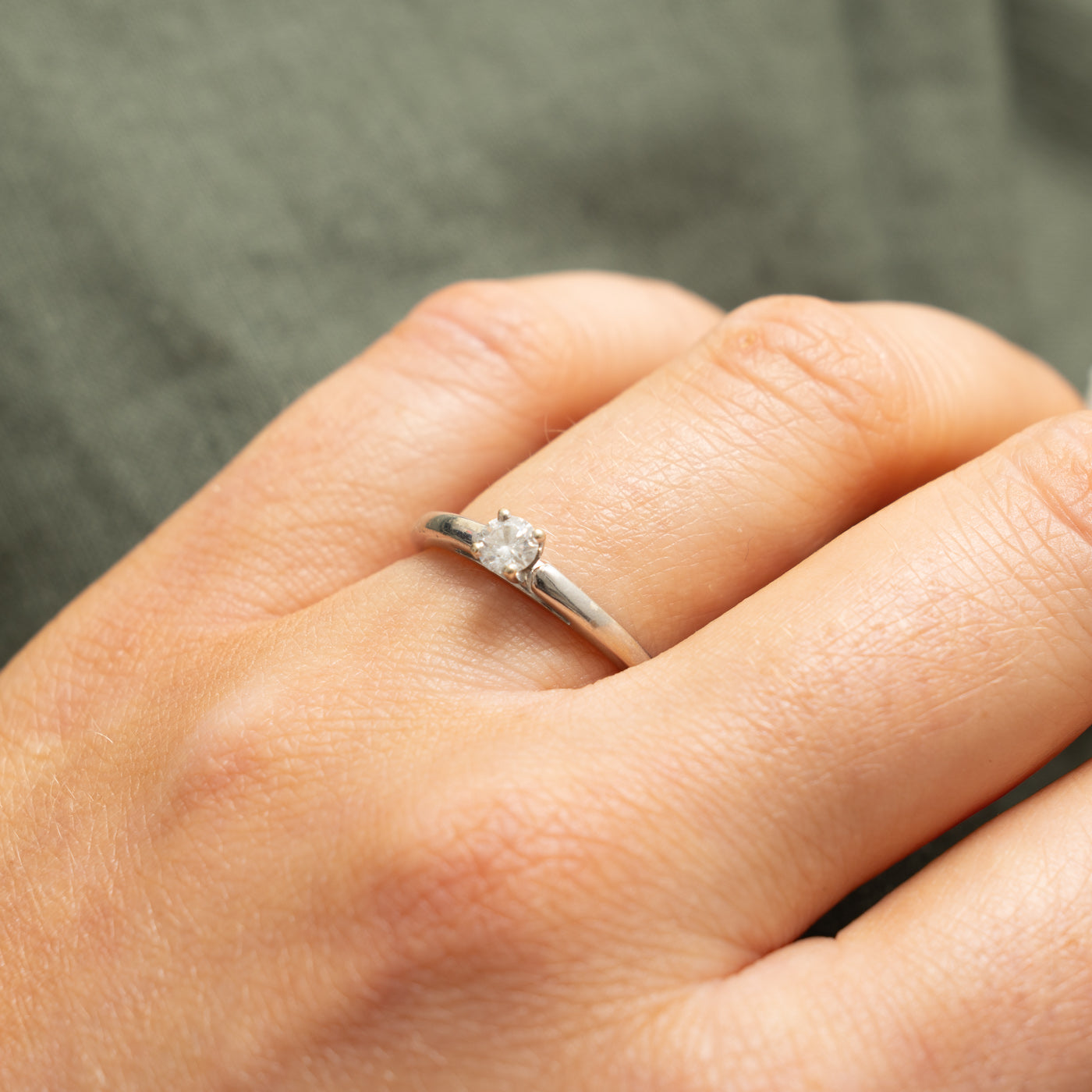 14k Solitaire Diamond Ring | 0.20ct | SZ 6