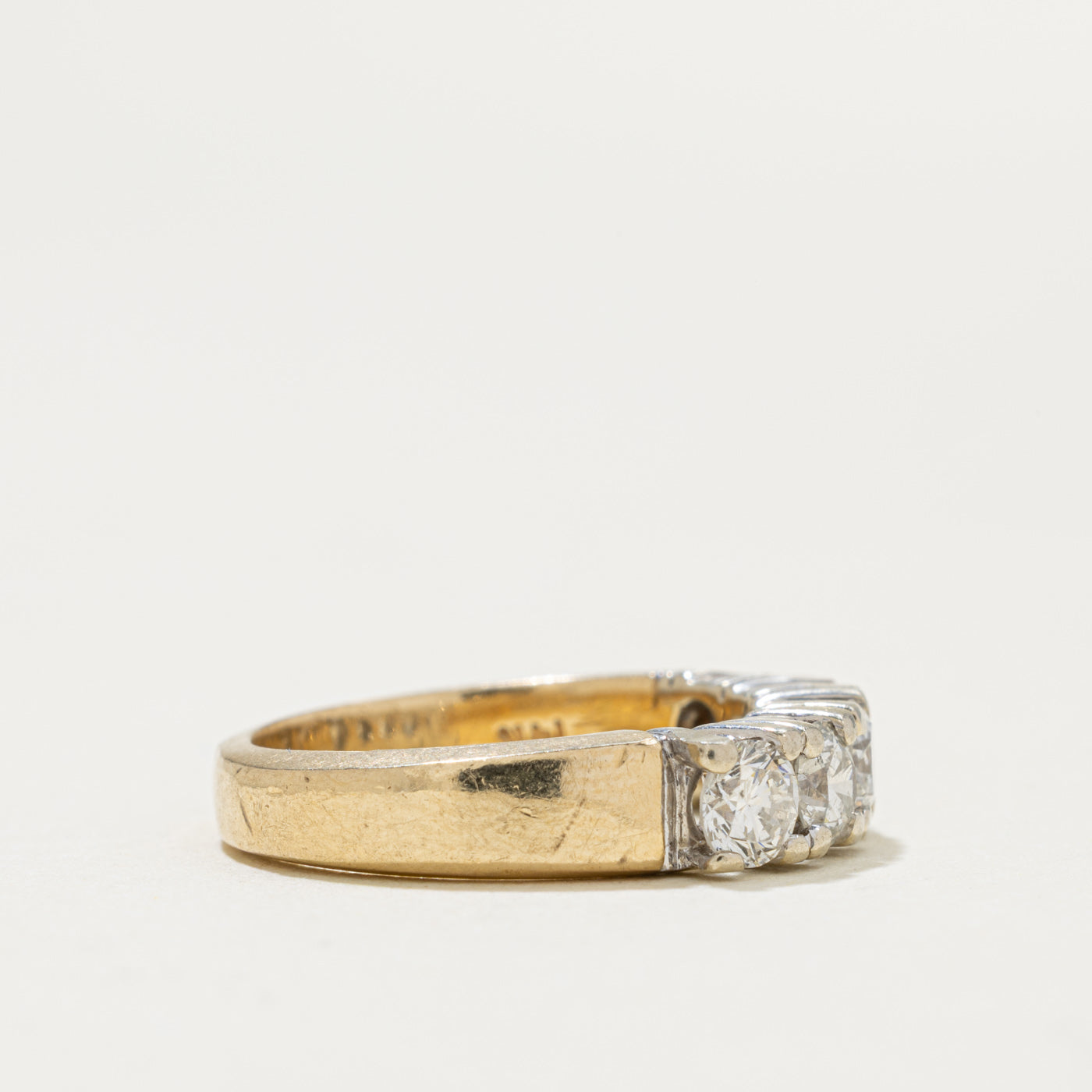 14k Five Stone Diamond Band | 0.95ctw | 4.2mm | SZ 4