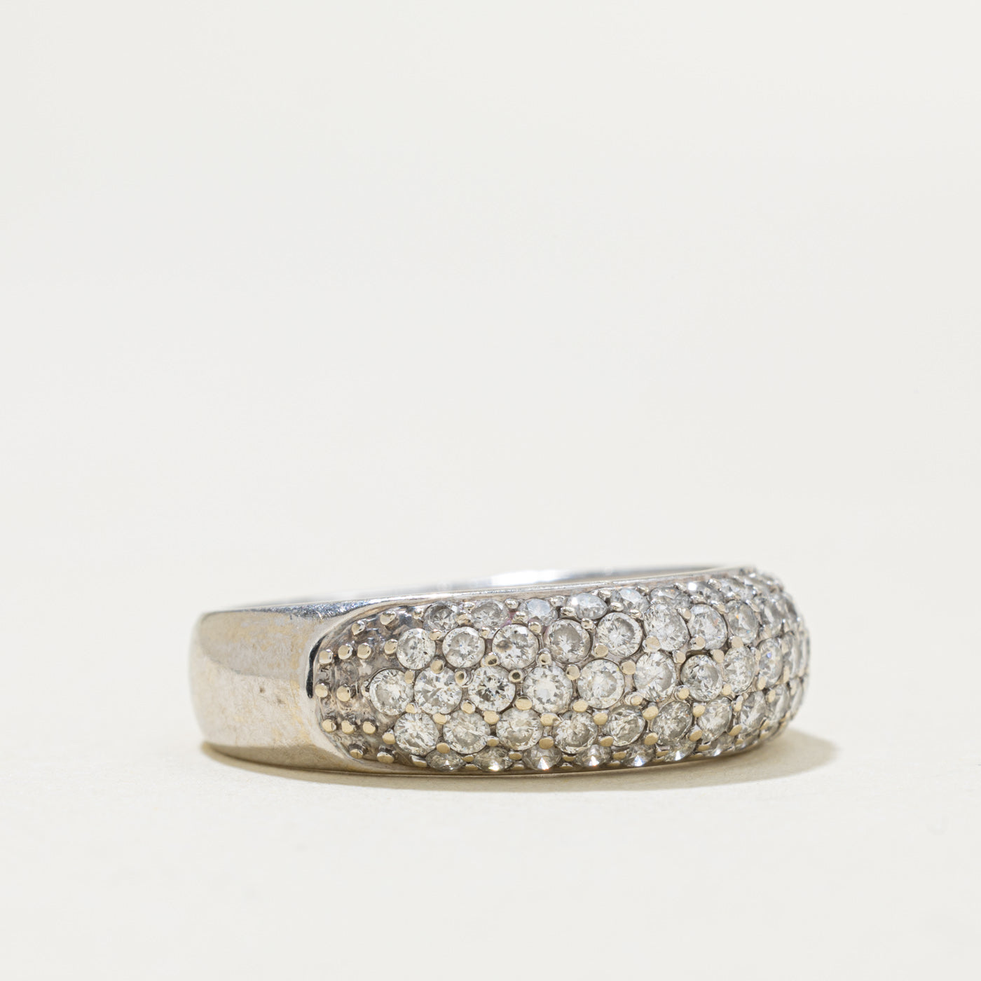 14k Pave Set Diamond Dome Ring | 0.60ctw | SZ 6.5