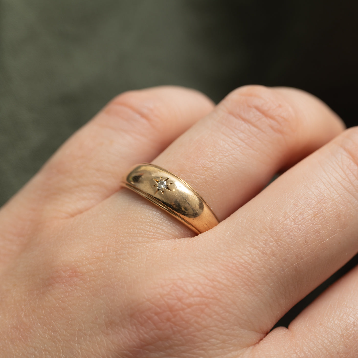 Star Set Diamond Band | SZ 8.5