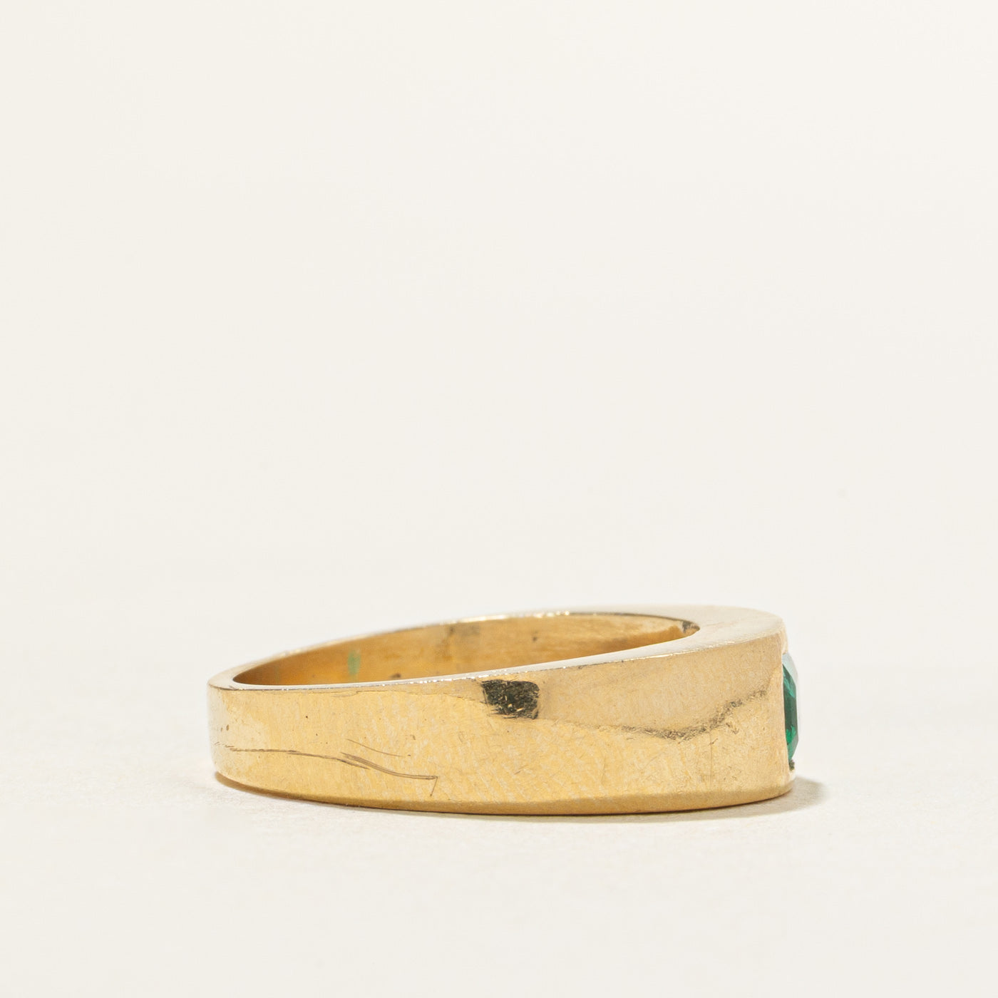 18k East West Flush Set Emerald Band | 0.50ct | SZ 4