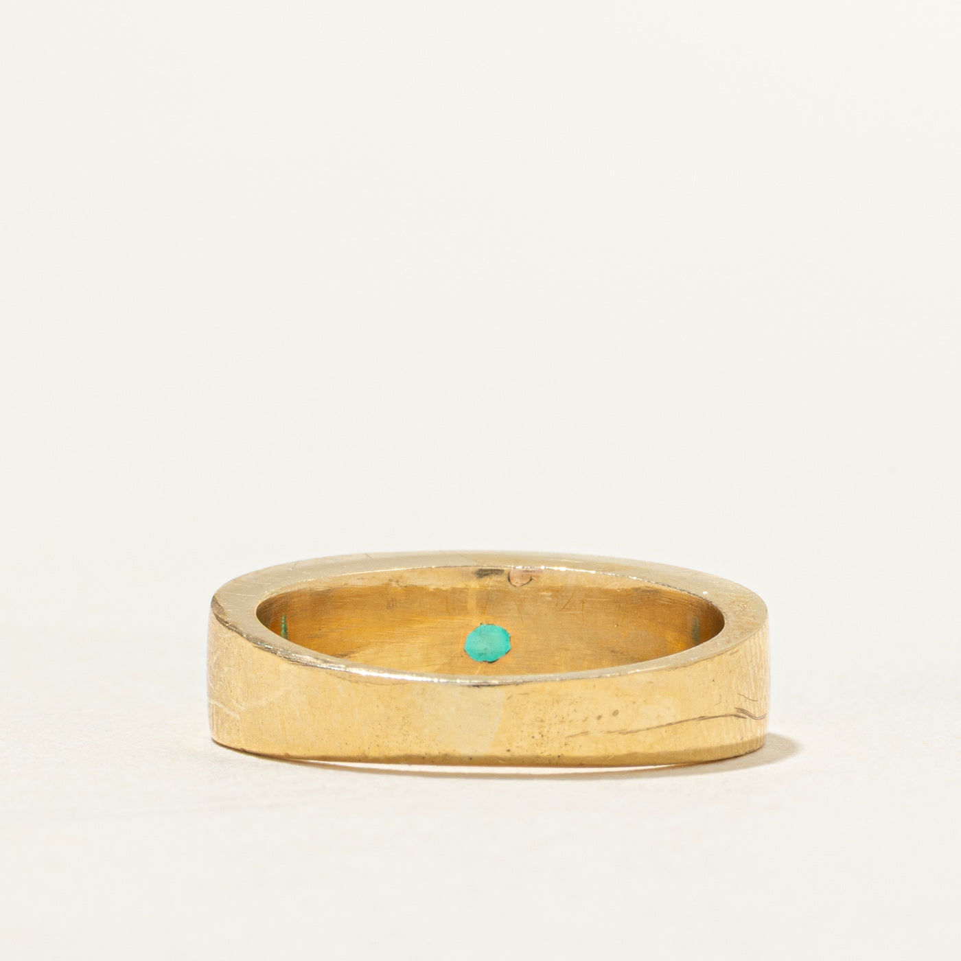 18k East West Flush Set Emerald Band | 0.50ct | SZ 4