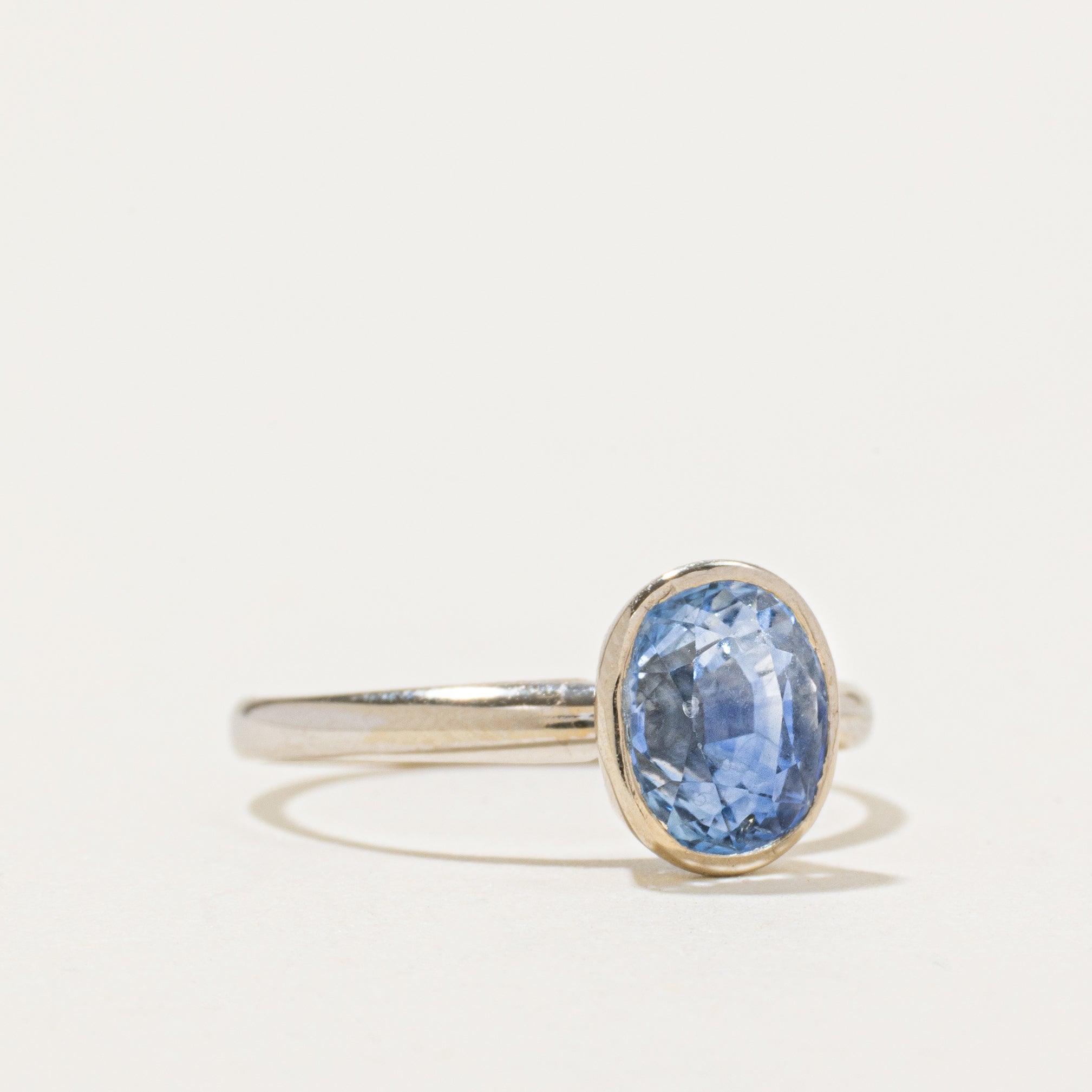 '100 Ways' Ceylon Bezel Set Sapphire Solitaire | 2.3 ct | SZ 6 |