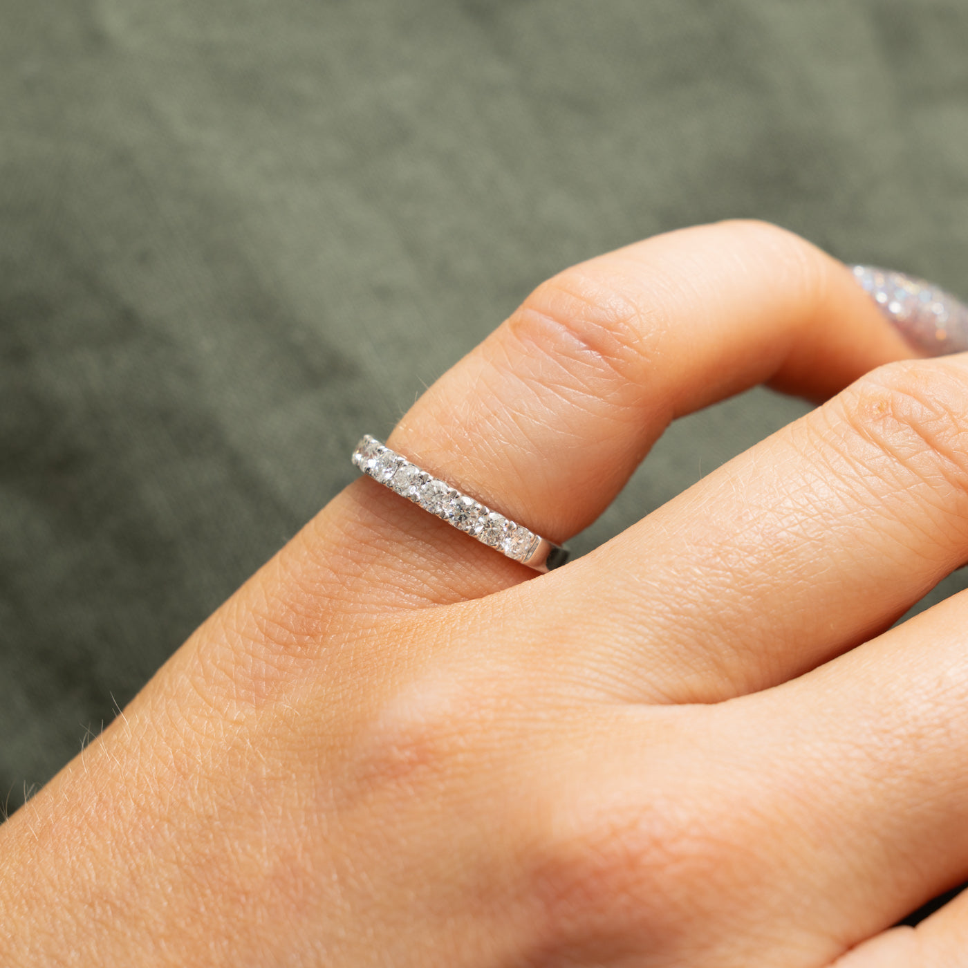 18k Semi Eternity Diamond Band | 0.40ctw | 2.35mm | SZ 4.5