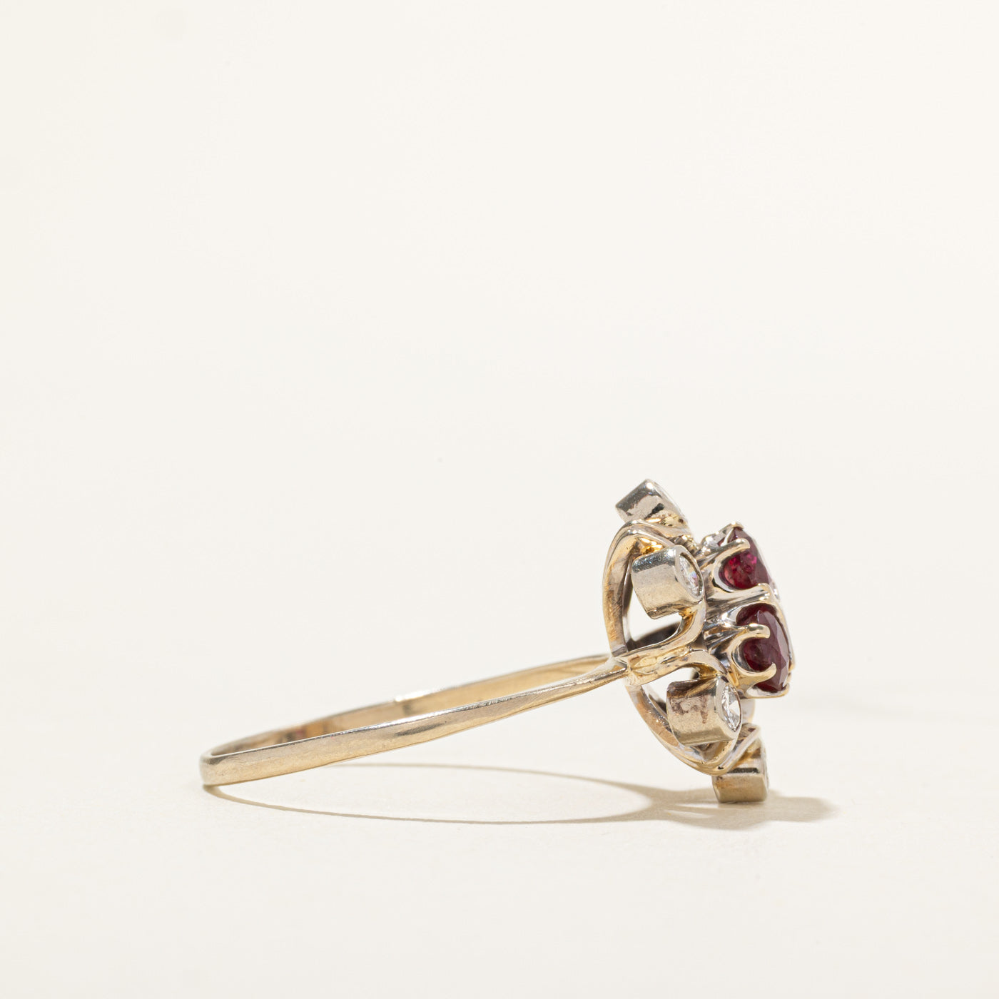 Scattered Ruby & Diamond Cluster Ring | 1.05ctw, 0.30ctw | SZ 10