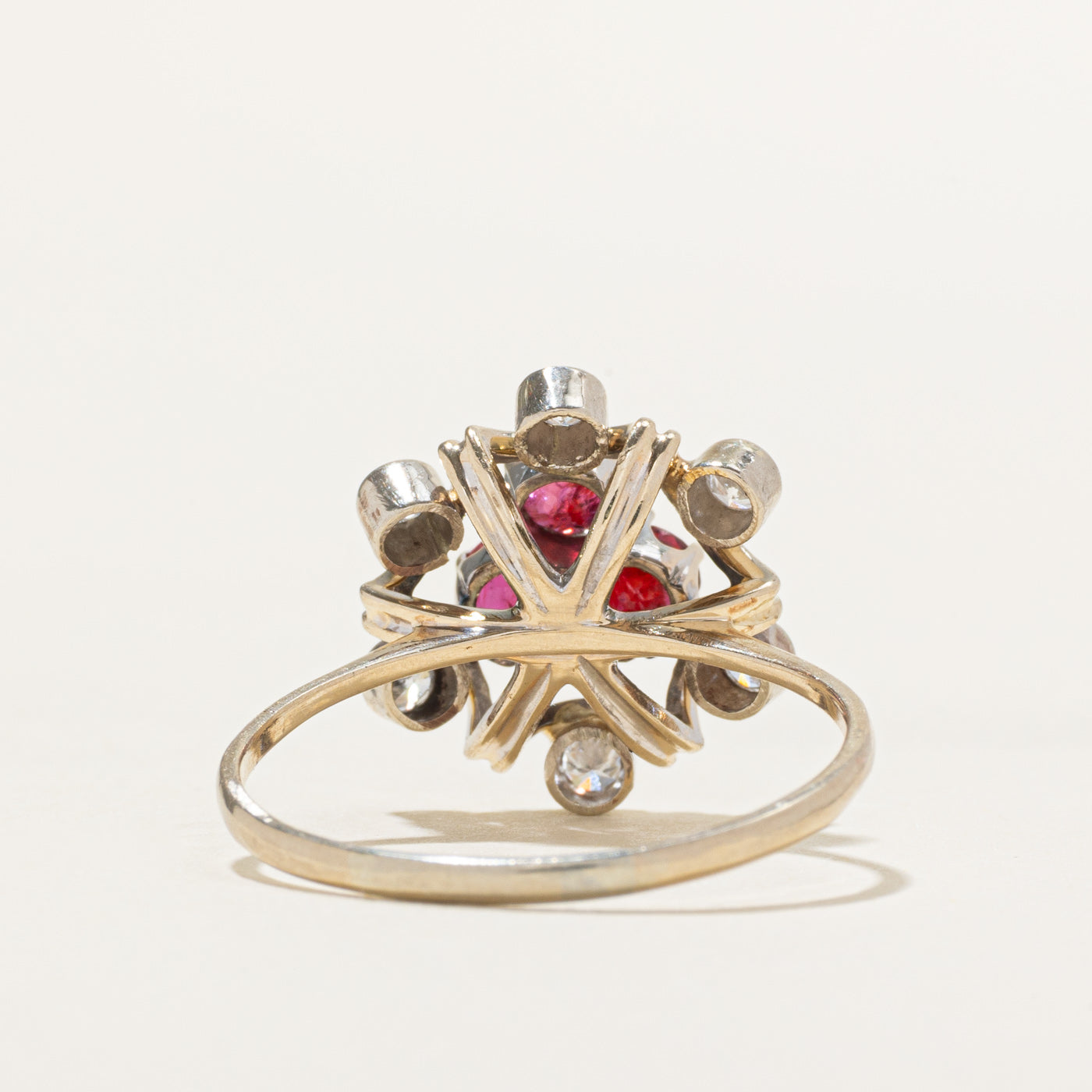 Scattered Ruby & Diamond Cluster Ring | 1.05ctw, 0.30ctw | SZ 10