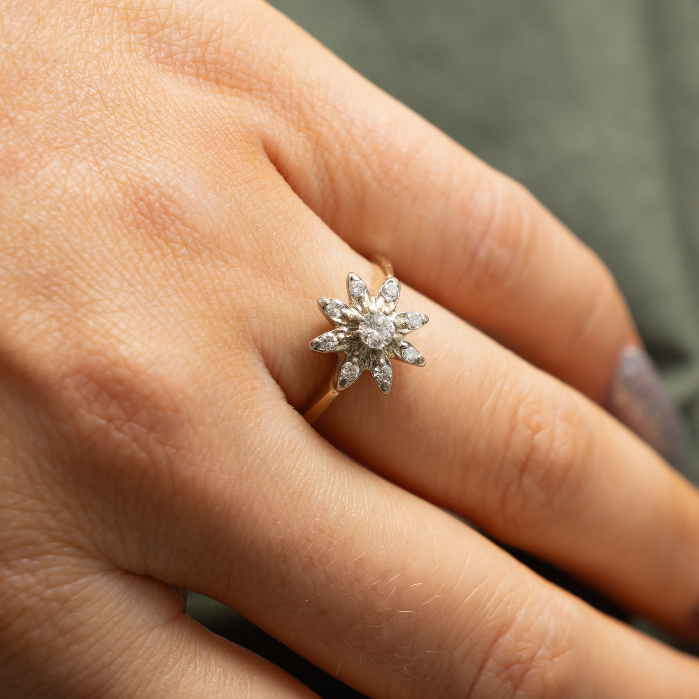 14k Diamond Star Cocktail Ring | 2.75ctw | SZ 7