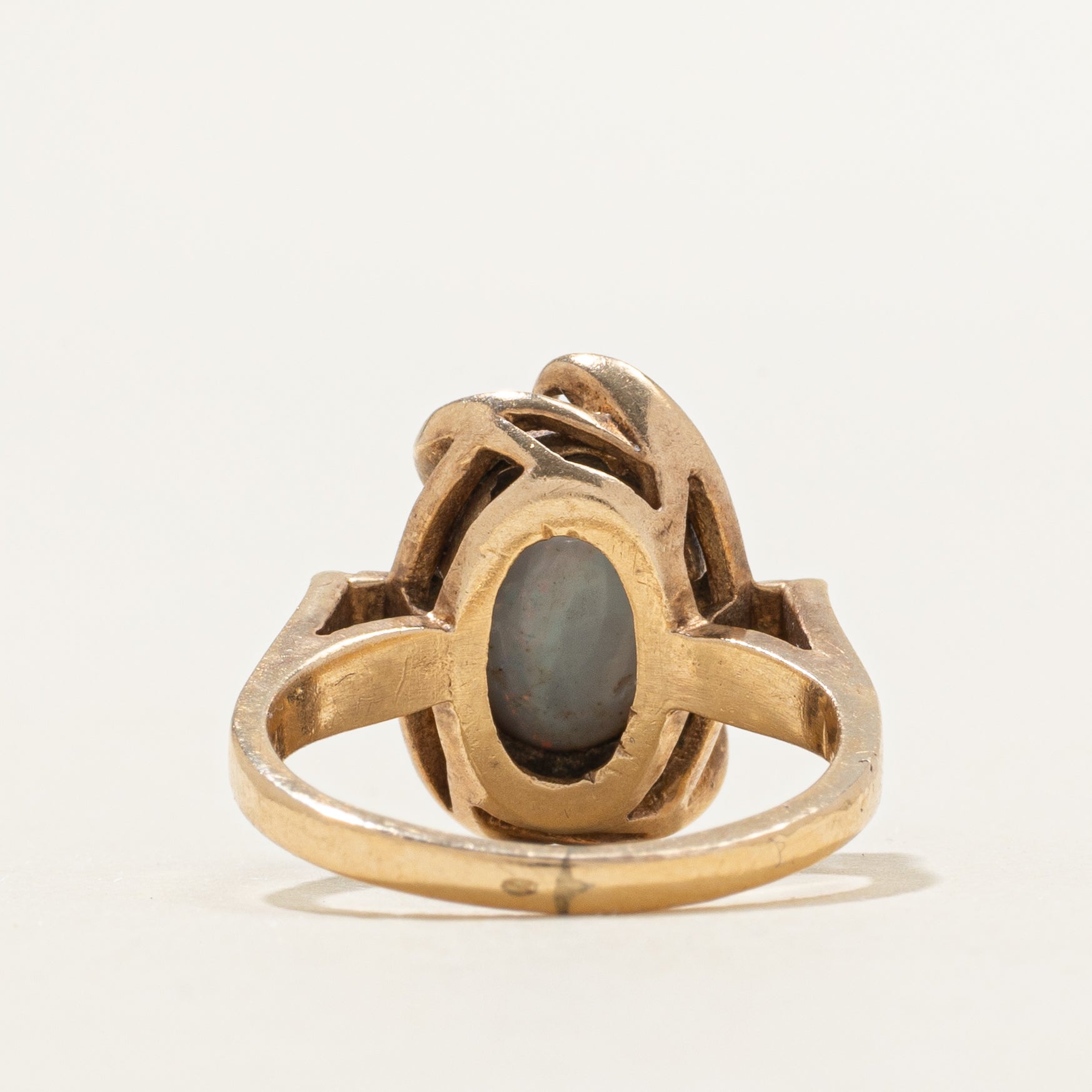 Oval Cabochon Opal Textured Ring | 1.57ct
