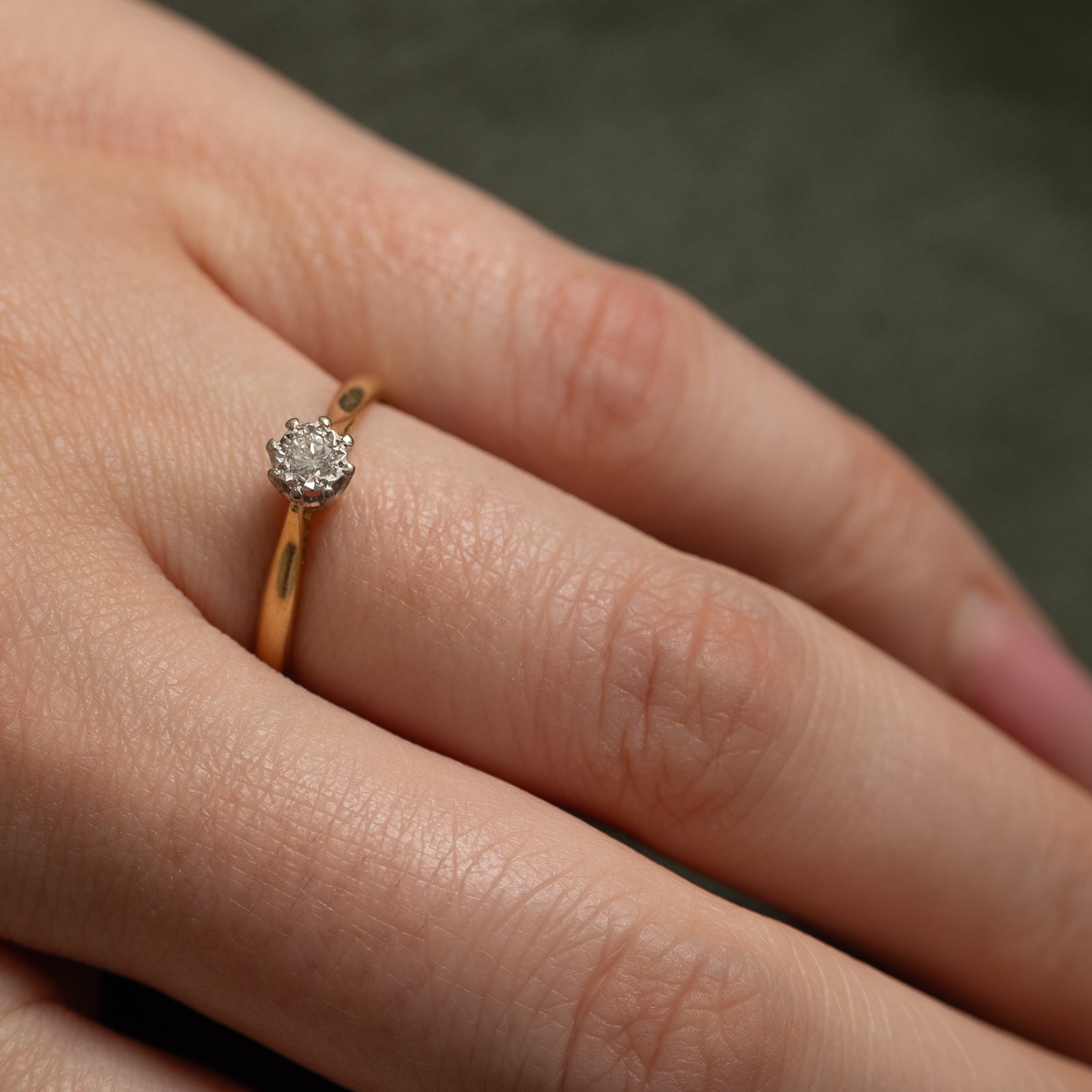 1968 London Diamond Engagement Ring | 0.08ct | SZ 6.5