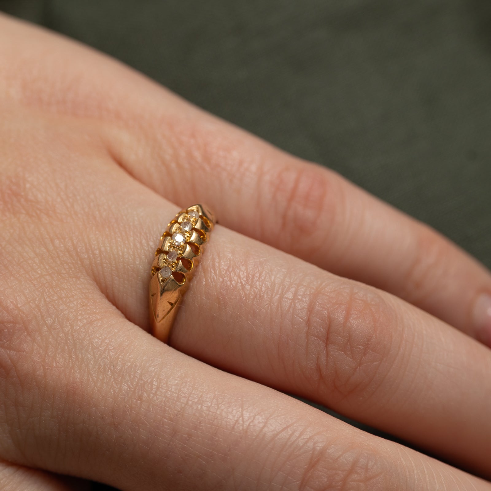 1917 Birmingham Five Stone Diamond Ring | 0.05ctw | SZ 7