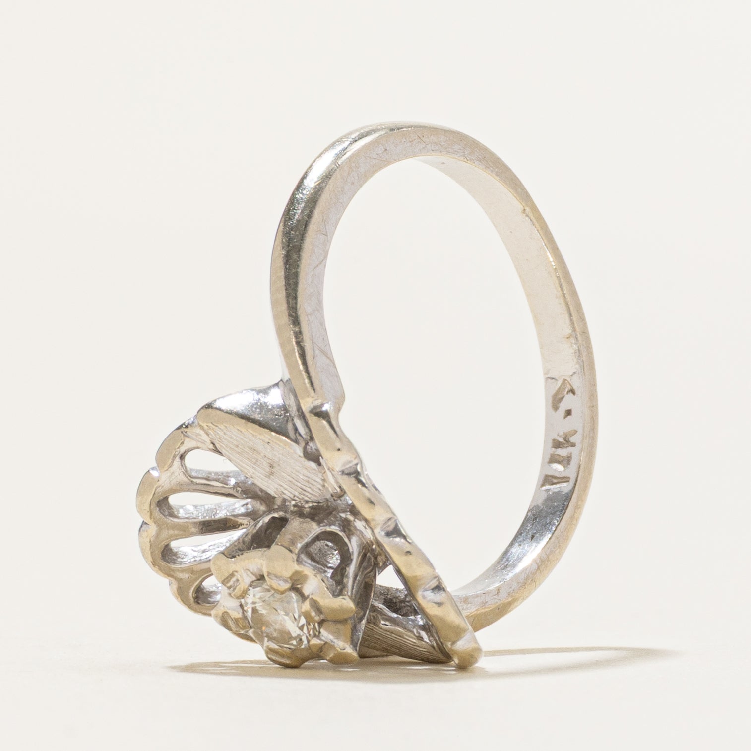 Floral Inspired Six Prong Cocktail Ring | 0.10ct | SZ 4.25 |