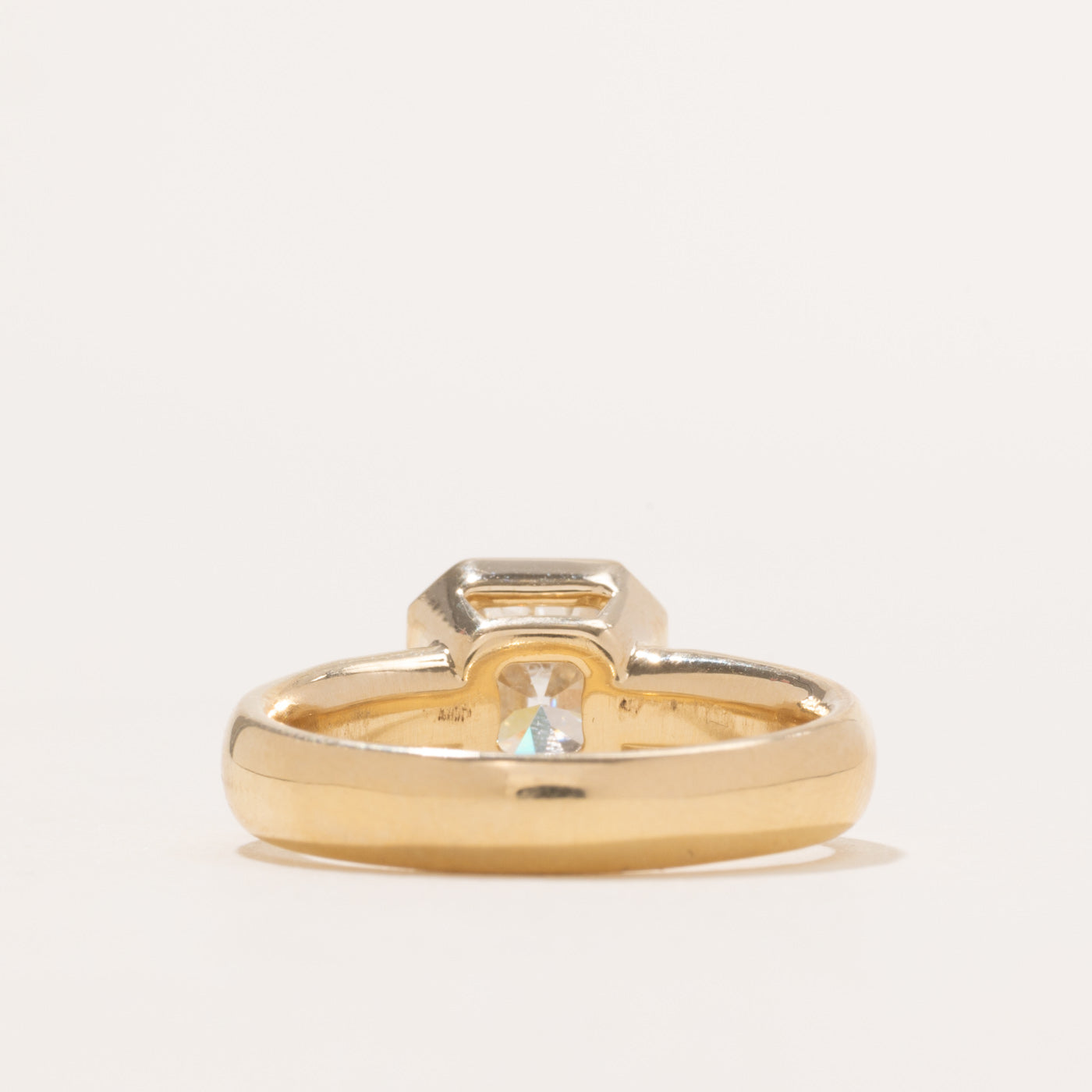 '100 Ways' 14k Yellow Gold Bezel Set Asscher Diamond Ring | 2.13ct | SZ 7