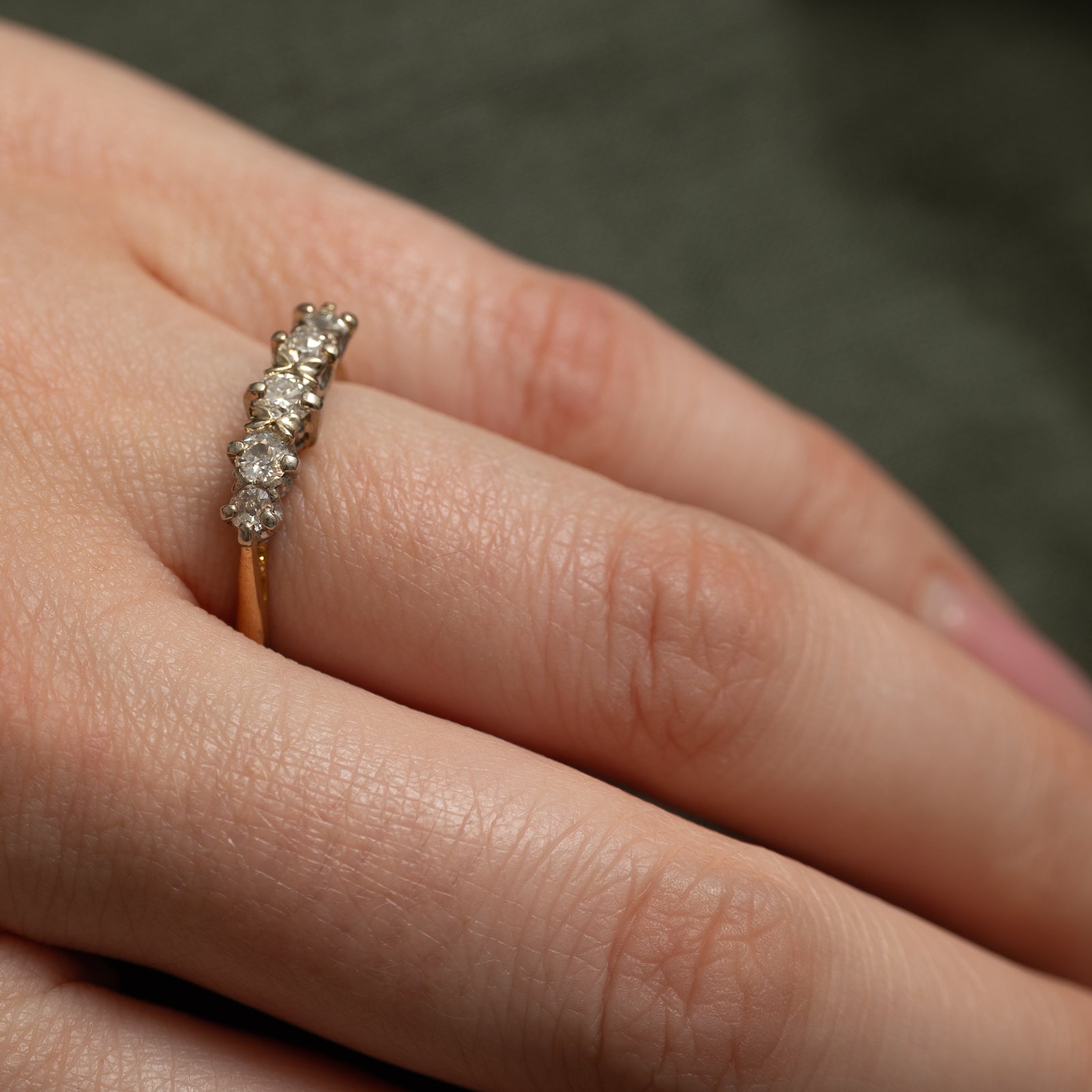 1967 London Five Stone Diamond Ring | 0.50ctw | SZ 6.5