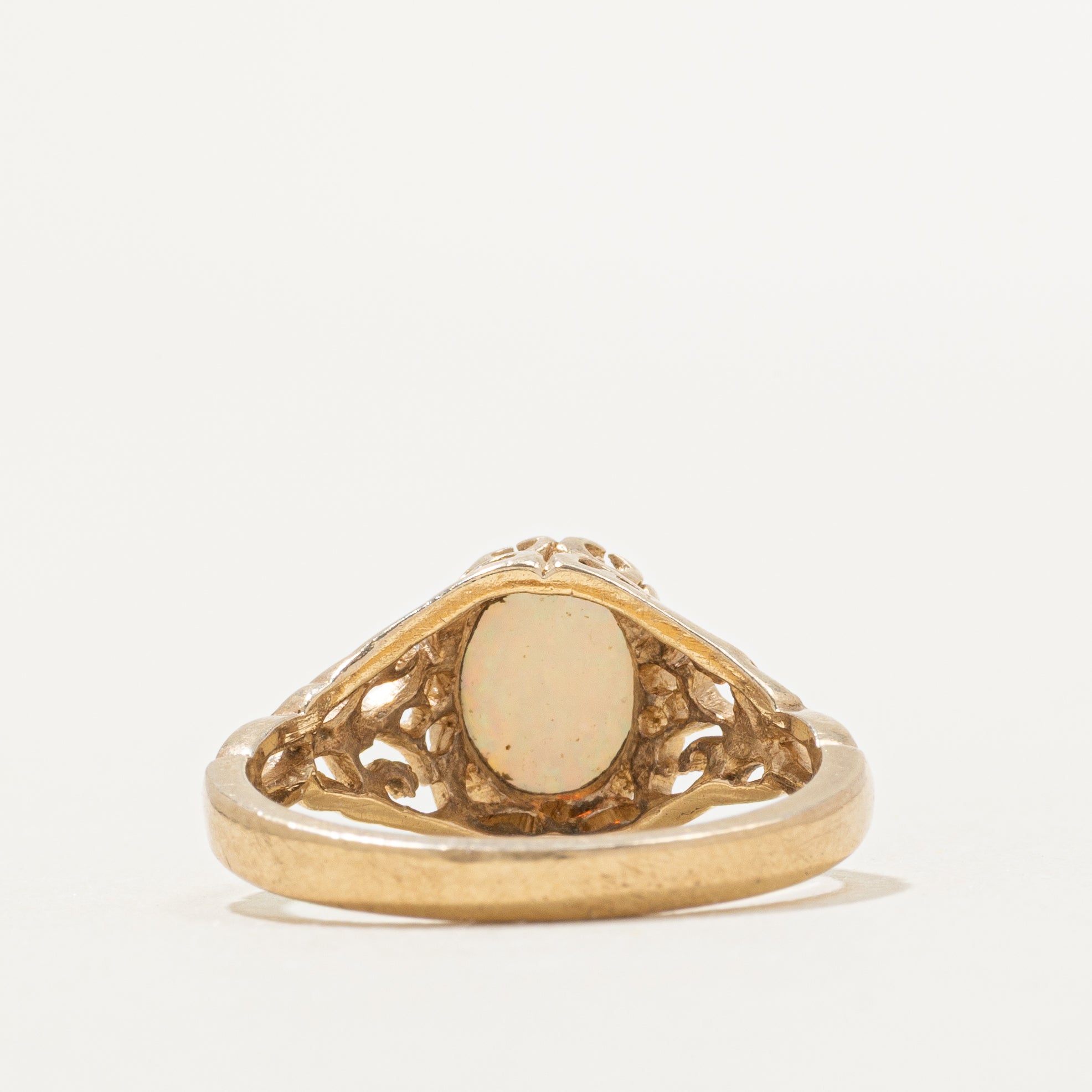 Cabochon Opal Openwork Ring | 0.54ct | SZ 6