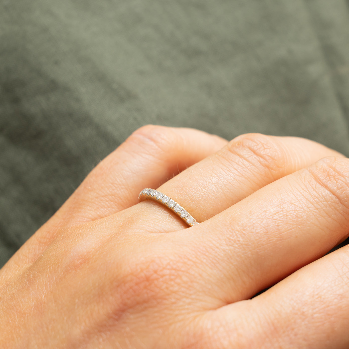 14k Semi Eternity Diamond Band | 0.21ctw | 1.95mm | SZ 6