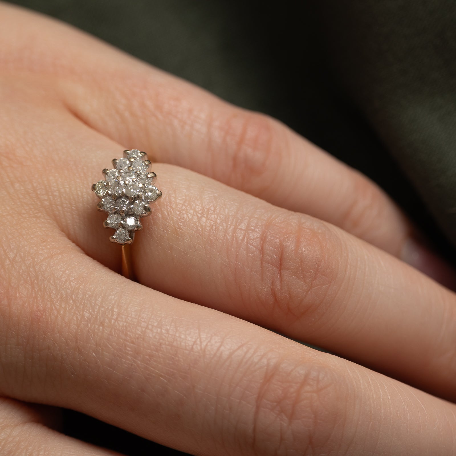 1982 London Diamond Cluster Ring | 0.44ctw | SZ 5