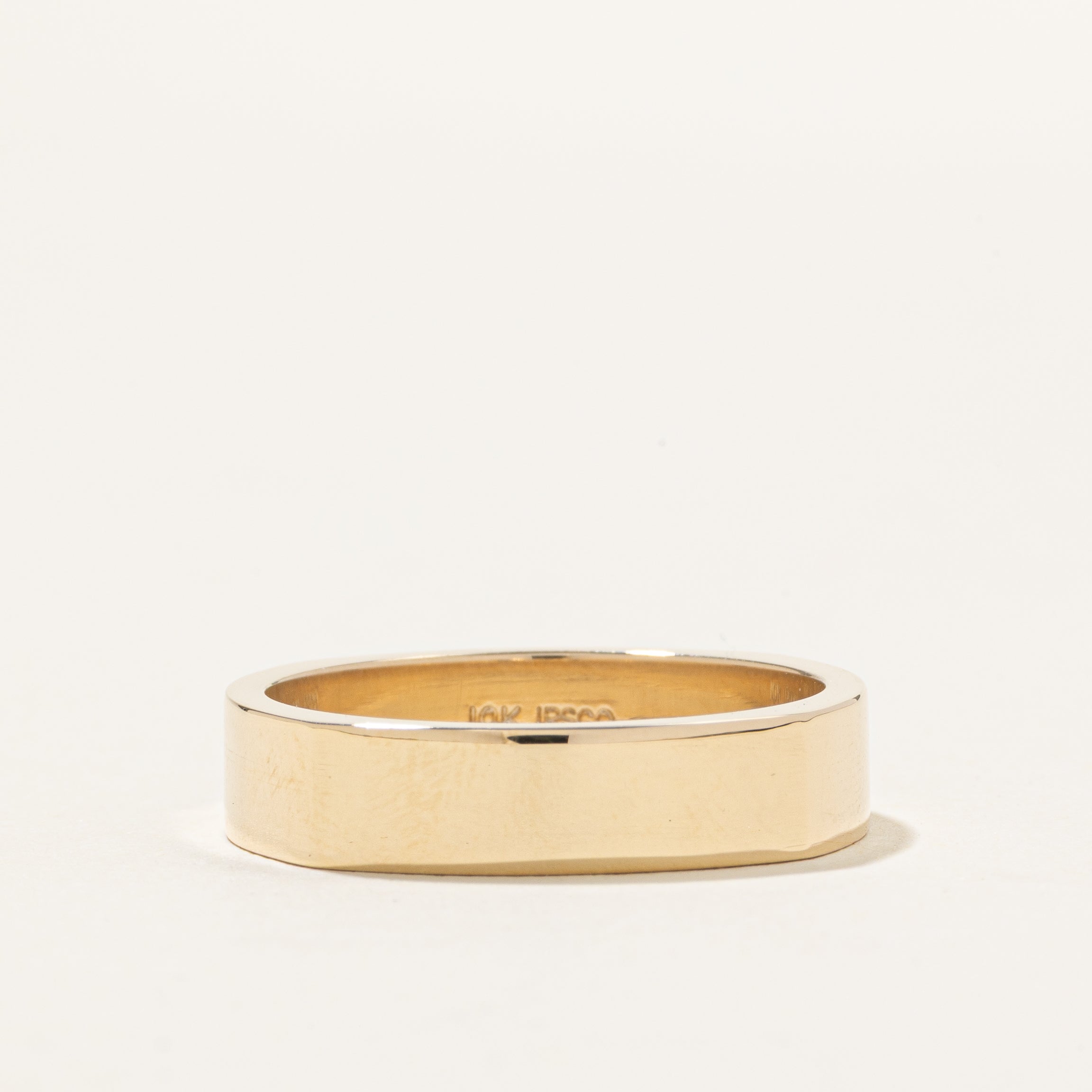 100 Ways' 10k Squared Gold Band | 5.00mm | SZ 9.75