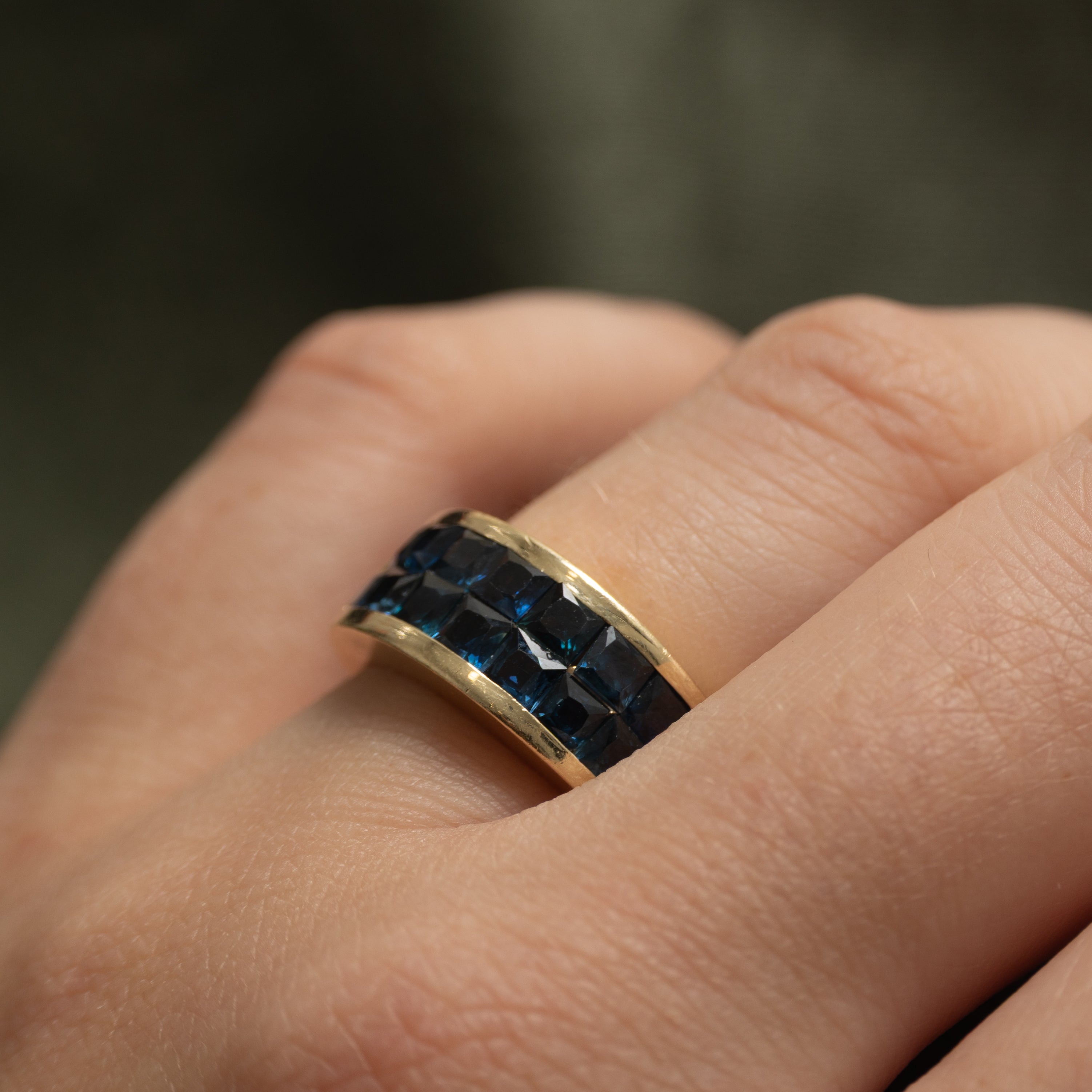 Radiant Cut Sapphire Grid Band | 2.80ctw | SZ 5.5