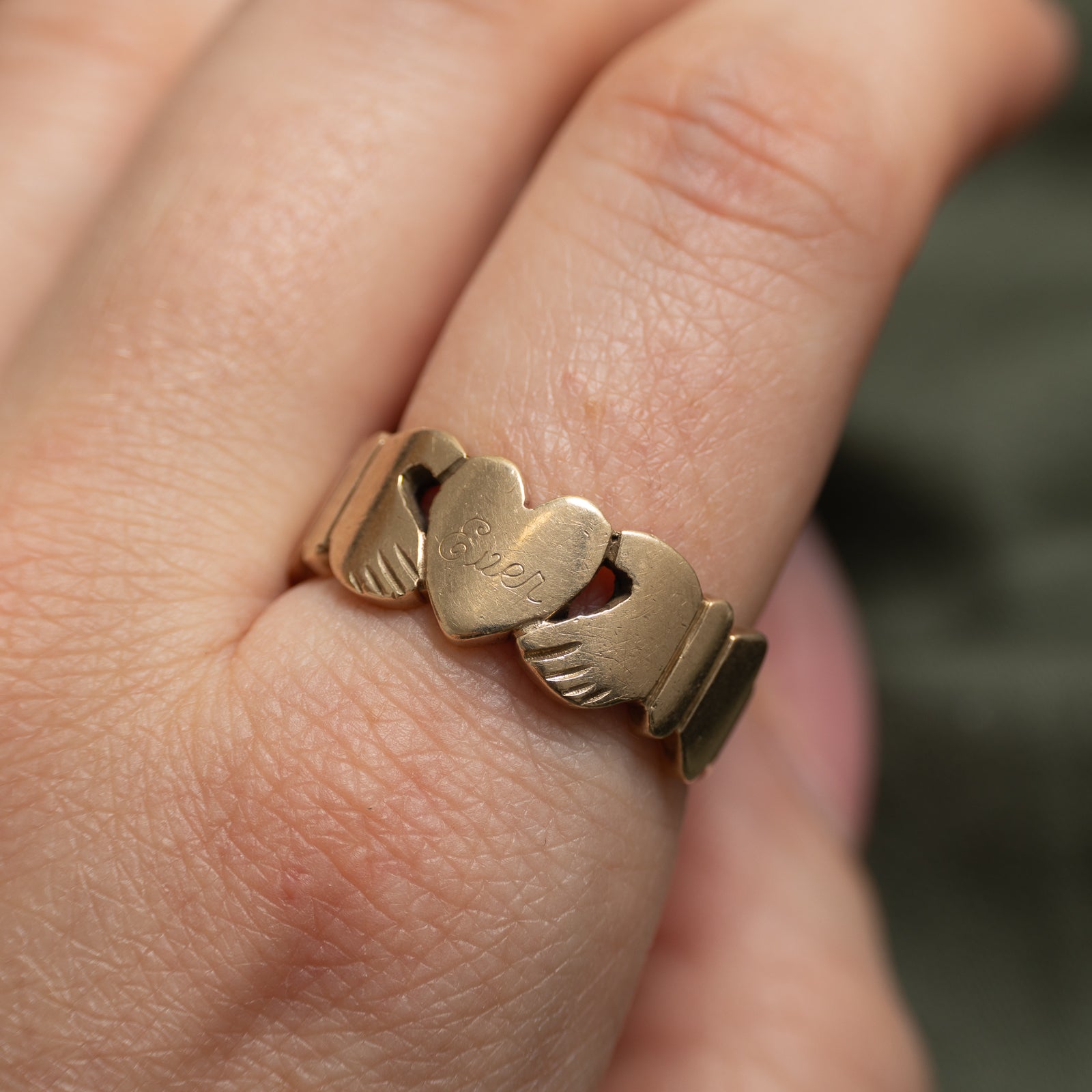 Vintage Irish Fenian Claddagh 10k Yellow Gold Claddagh Ring | SZ 10.25