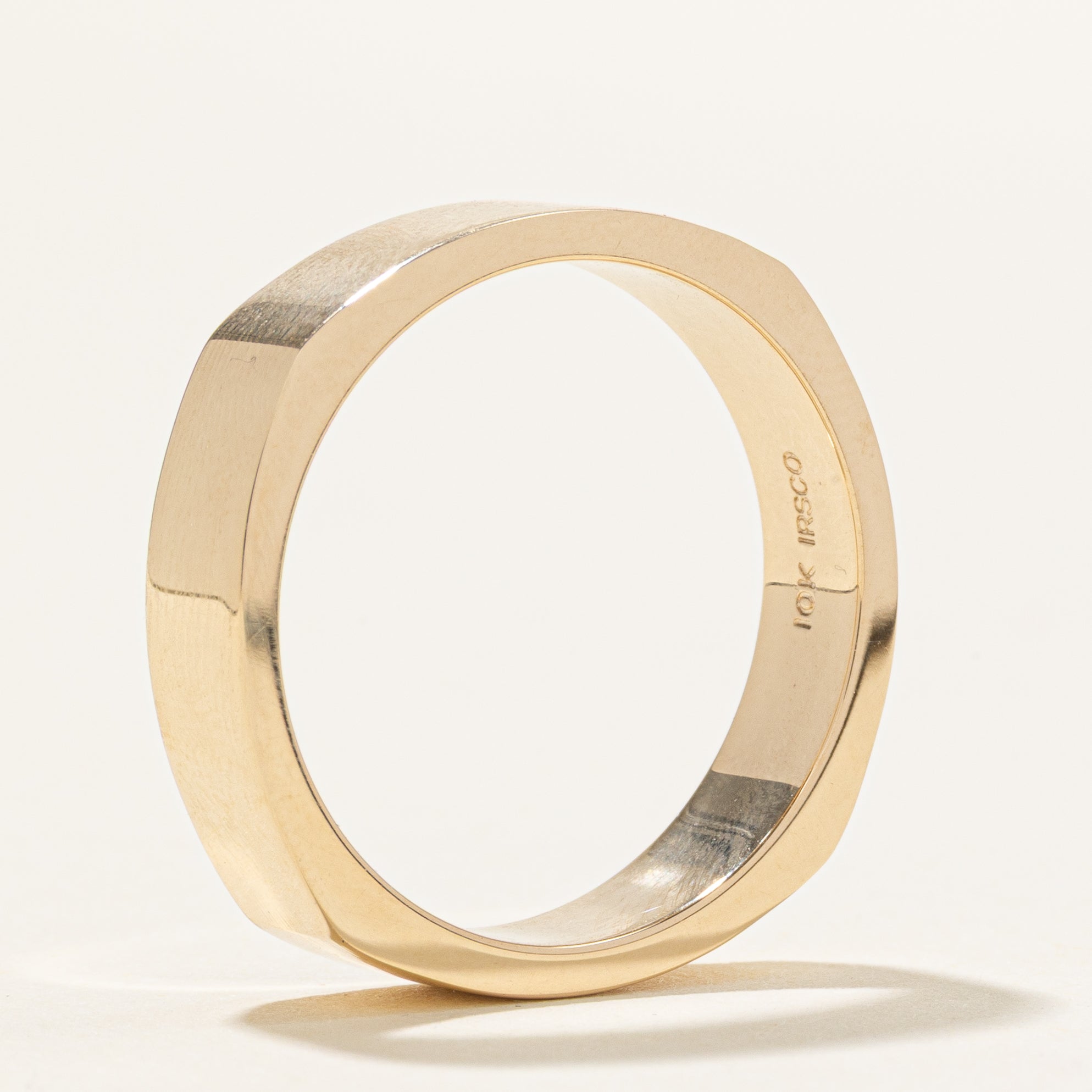 100 Ways' 10k Squared Gold Band | 5.00mm | SZ 9.75